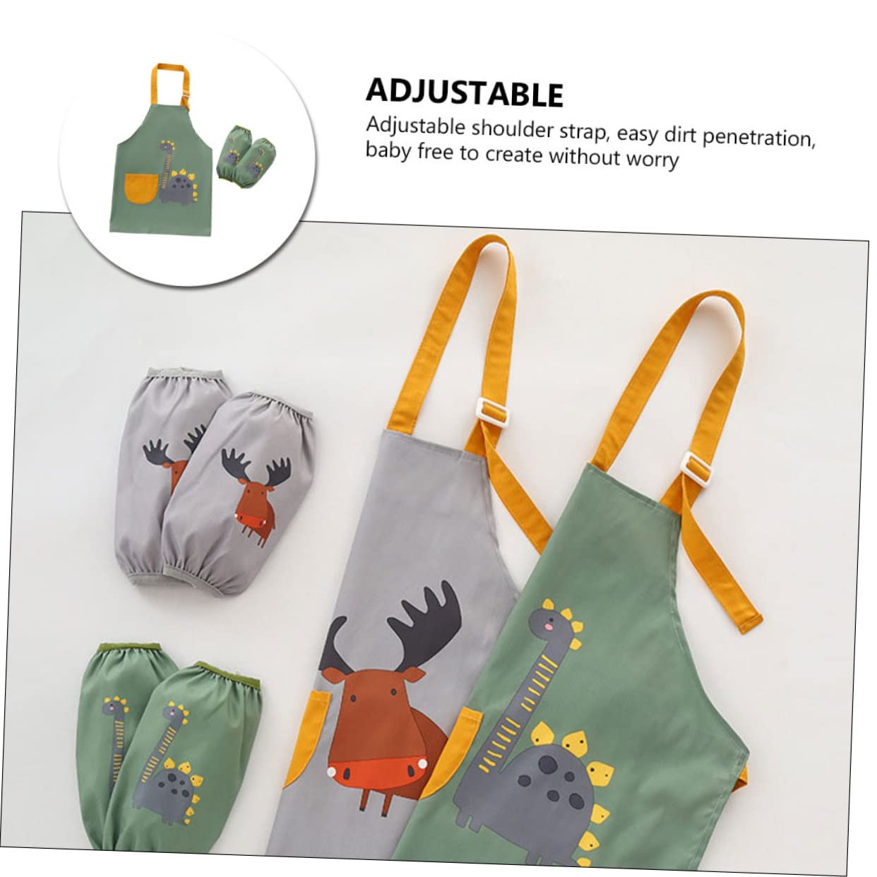 Abaodam 3sets Grembiuli Impermeabili Per Grembiule Design Attività Creative e Svezzamento Raccomandato Per Anni