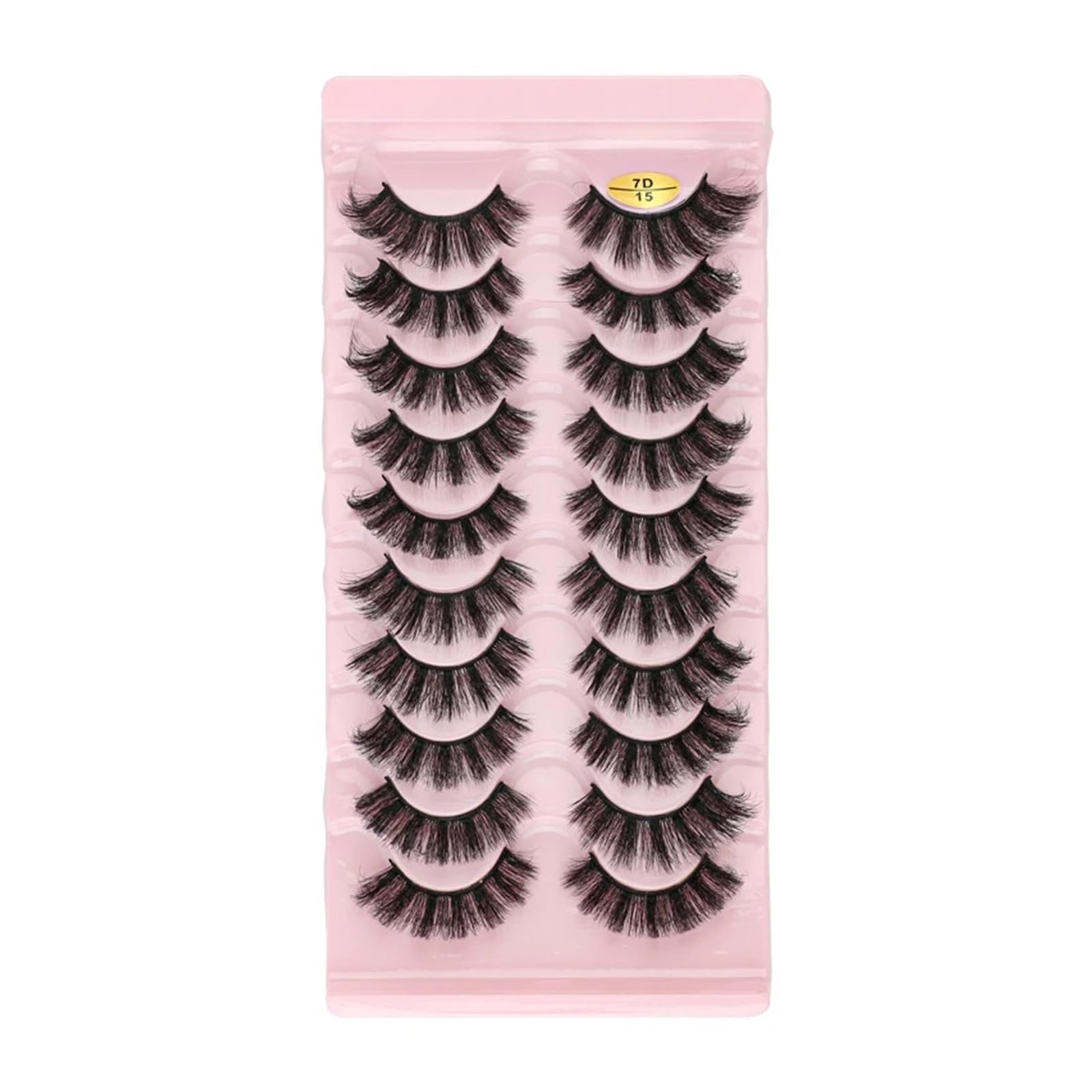 UAMOU Lashes Volume Fluffy Dense Russian Curling Fake Eyelashes Mink Eyes Extension Russian Strip Lashes handmade Cheerfully Color