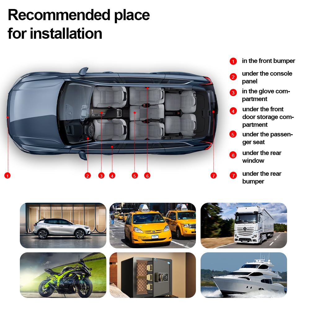 Winnes 4G GPS Tracker per Auto Localizzatore GPS con SIM Integrata Magnetico Batteria 20000mAh Impermeabile IP67 Anti-Furto,Geo-Fence,App Tracking in Tempo Reale,Basso Canone Mensile