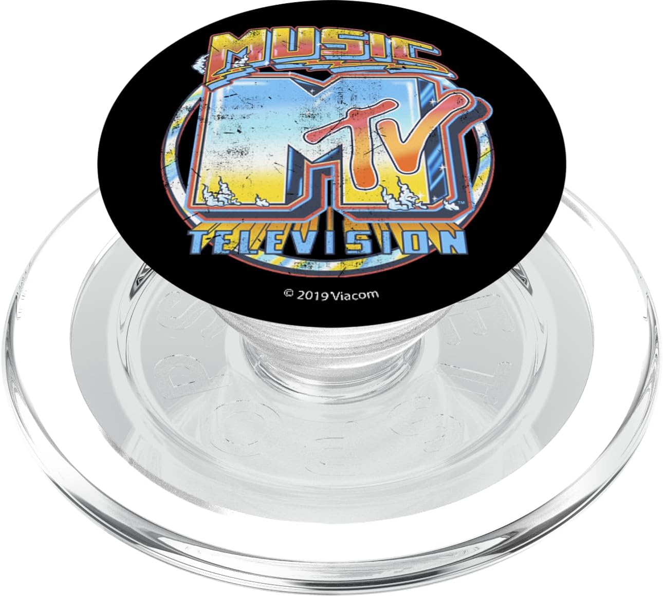 MTV Music Television Chrome Logo PopSockets PopWallet for MagSafe
