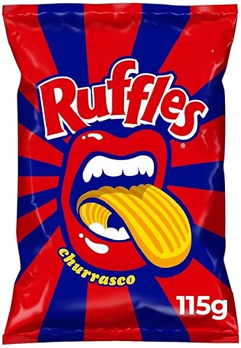 Batata Frita Ondulada Churrasco Elma Chips Ruffles Pacote 115g