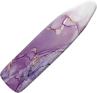 ZDCUSTOM Purple Marble Ironing Board Cover Standard Ironing Board Cover with Elastic Edge and Hook and Loop Fasterners Ironing Covers Ironing Table Cover