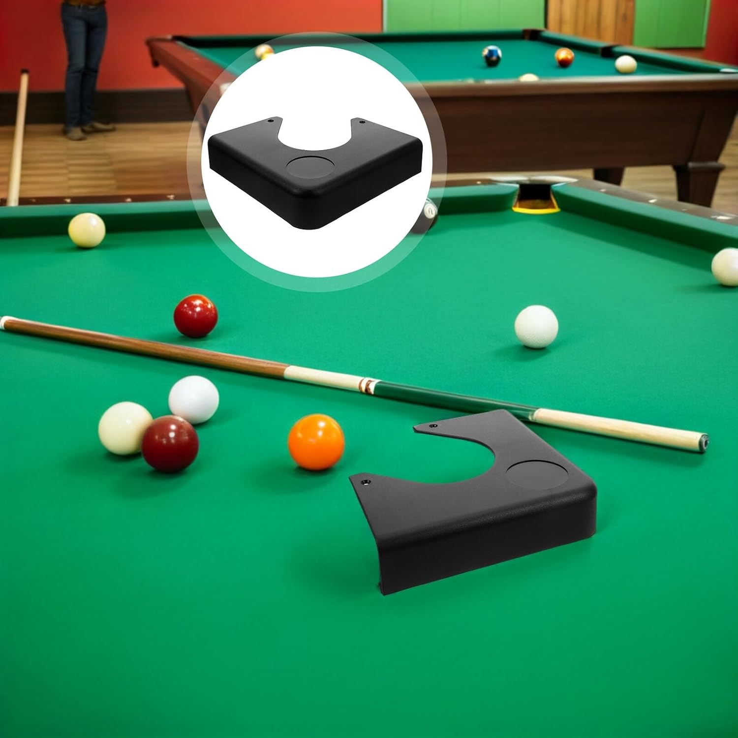 2pcs Black Plastic Billiard Table Corner Guards Sturdy Pool Table Corner Protector Plates Replacement Parts for Billiard Supplies