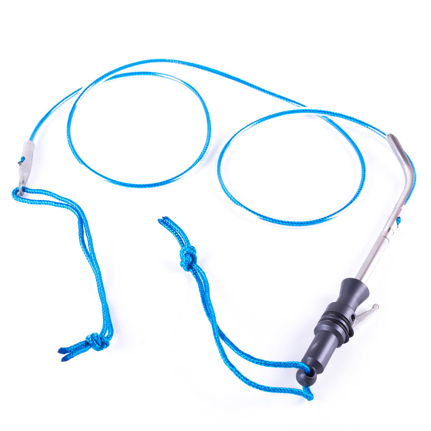 FishForm Fish Stringer for Spearfishing Fish Holder for Scuba Diving and Freediving Quick Spearguns with Stainless Steel Needle and Pressure Plate (Black & Blue)