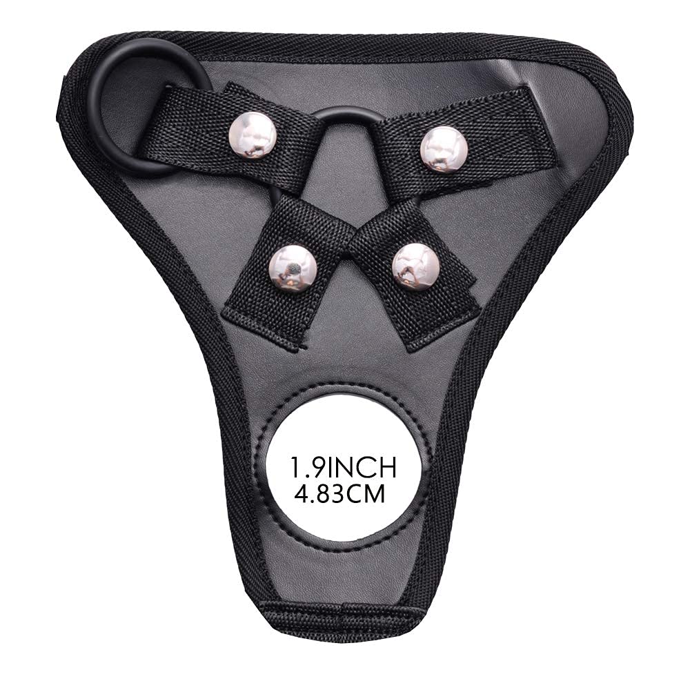 Godemichet et Ventouse, Gode Pénis, Strap On pour les Femmes et Les Hommes, Réglable Gode Ceinture Harness, Sex Toys pour la Masturbation des Femmes lesbien (Noir)