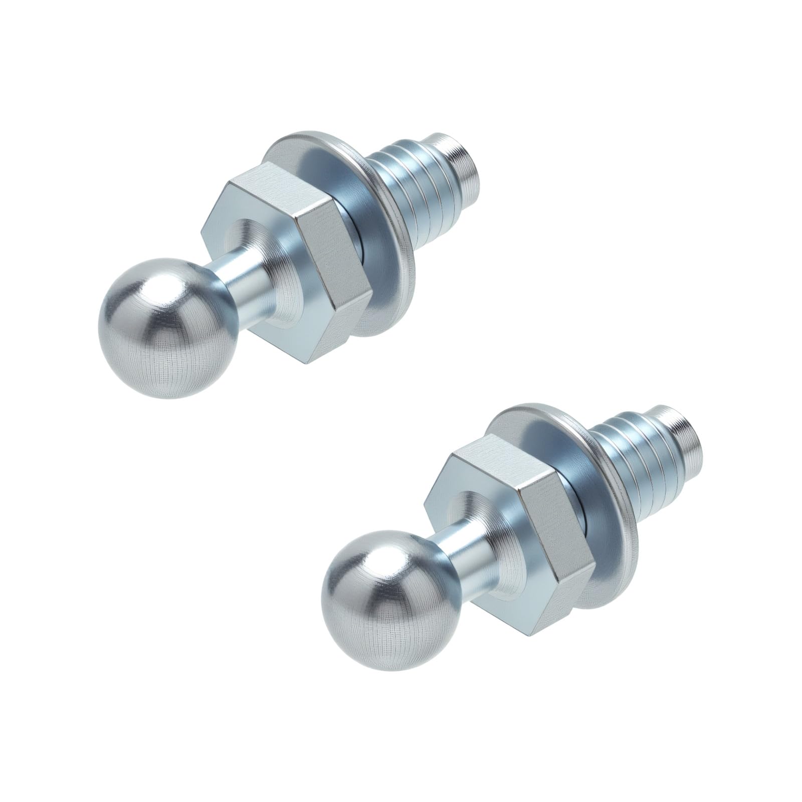 M8 Perno sferico 2 pezzi, testa sferica da 10 mm per molle a gas, perno sferico con filettatura M8 per portelloni posteriori e cofani nell'industria automobilistica e navale