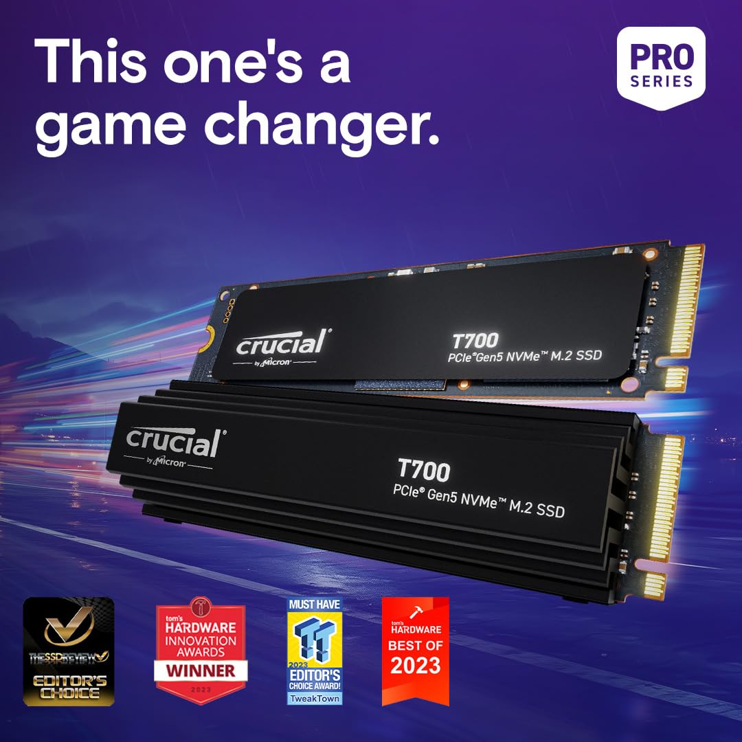 ☆爆速 Gen5 Crucial T700 PRO 1TB M.2 SSD