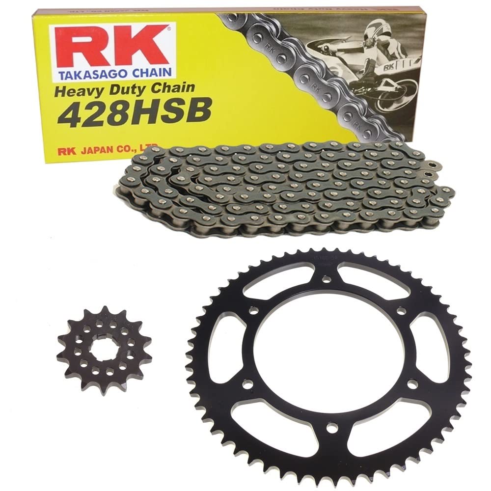 Kettensatz geeignet für Yamaha DT 125 91-06 Kette RK 428 HSB 134 offen 16/57