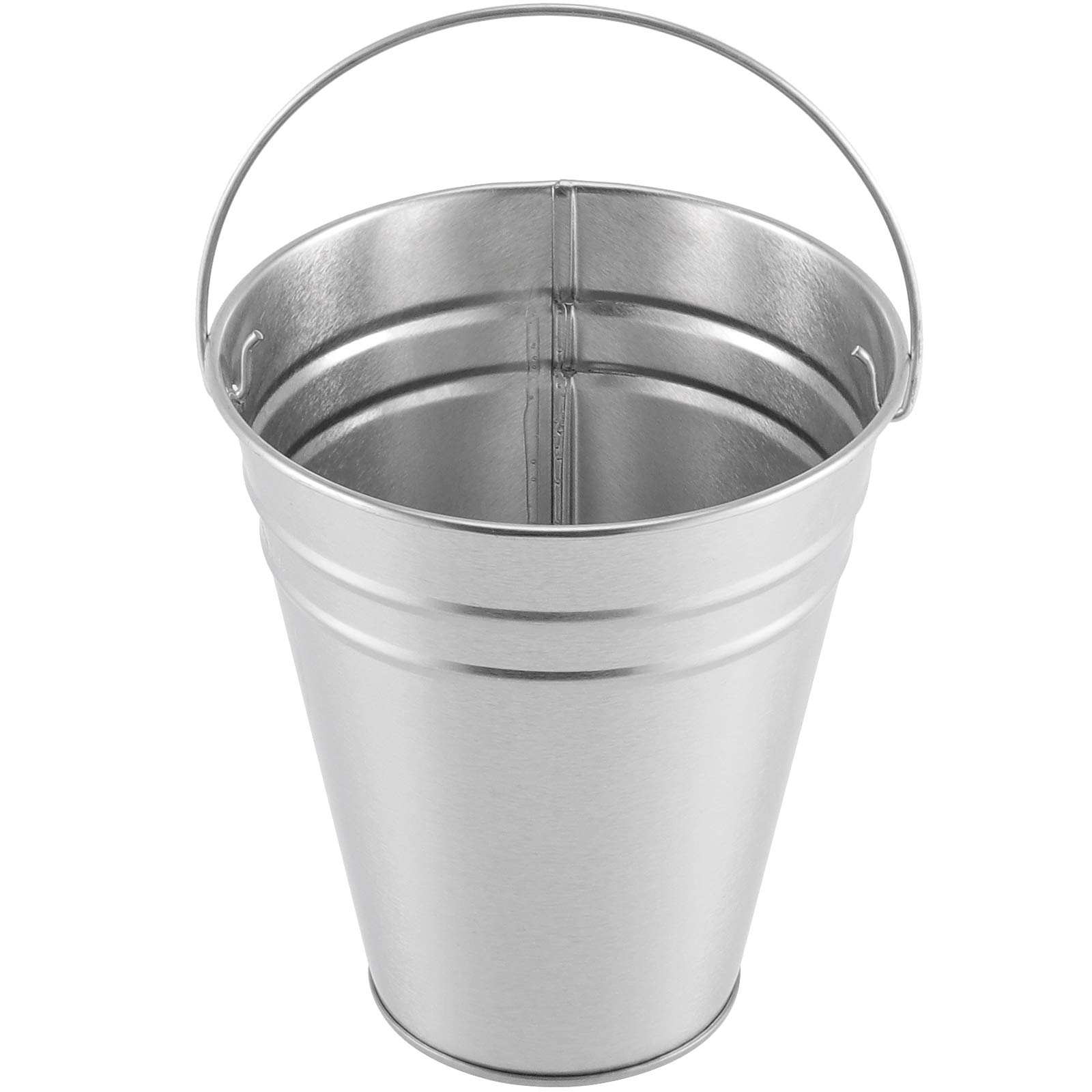 Paquete de 20 cubos de metal galvanizado de 4.5 x 5 pulgadas con asa, cubos de metal multifuncionales, cubo de metal pequeño para fiestas, plantas, bodas y decoración del hogar, jarrón, 3