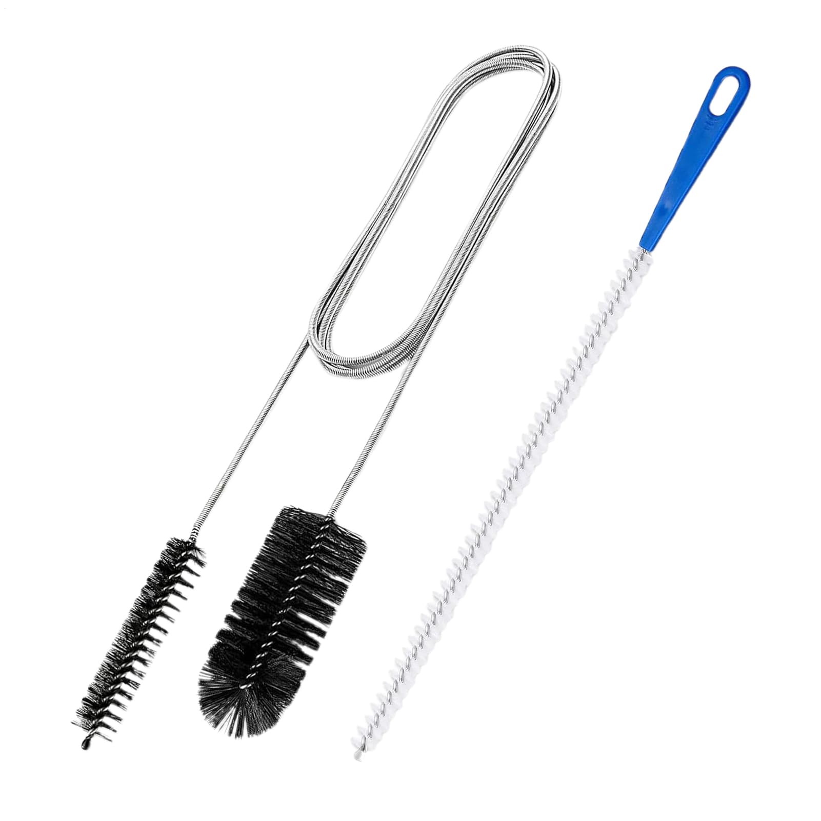Cepillos de desagüe flexibles, juego de 2, herramienta para eliminar obstrucciones, tuberías, cabello, grasa, aceite, cuidado de conductos HVAC