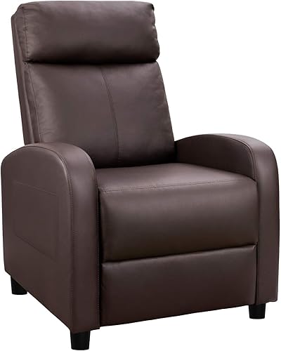 Miniatura 8 de Tuoze Silla reclinable moderna de piel sintética Silla reclinable Asientos ajustables de cine en casa con cojín acolchado para sofá