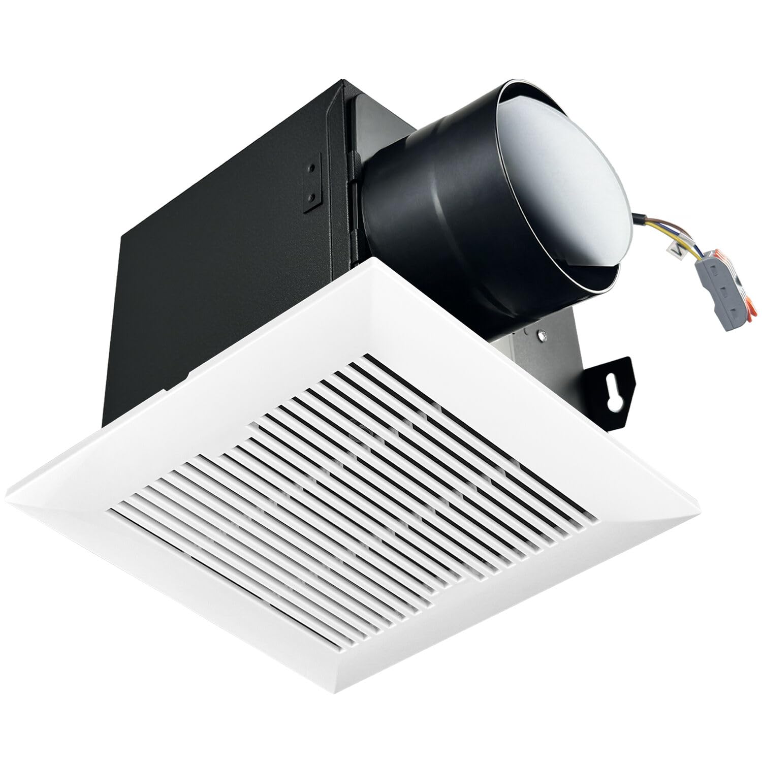 Rysmirs Bathroom Exhaust Fan 88CFM 1.0 Sone, Ultra-quiet Bathroom Vent Fan System Extractor Energy Saving Ceiling Exhaust Ventilation Shower Bath Fan