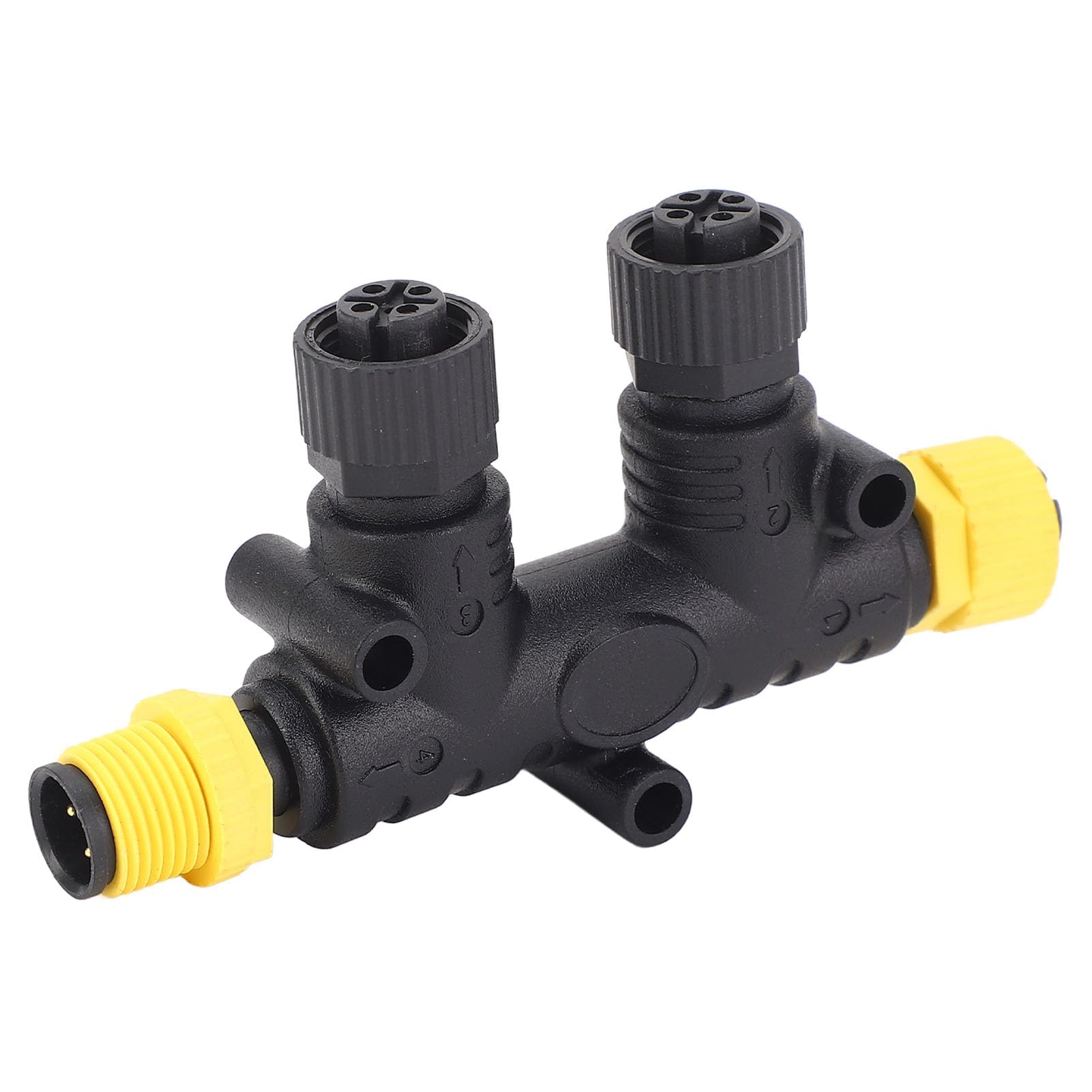 Headerbs NMEA 2000 2 Ports Tee -Stecker Langlebige Rückgrat -Drop Kabel Kabel Anschluss für Lowrance Netzwerke Premium ABS Material