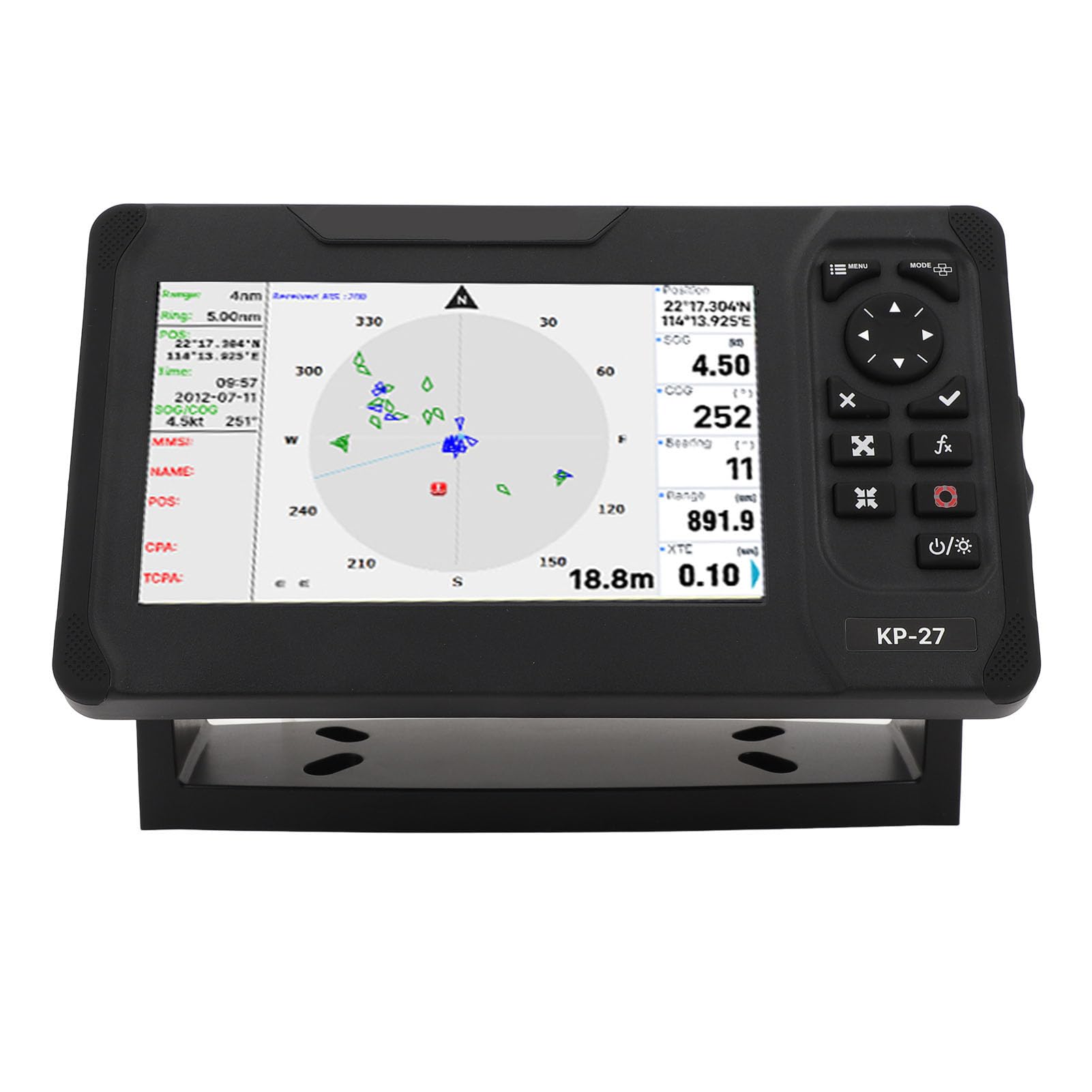 7-Zoll-Seekartenplotter Farb-TFT-LCD-Fischfinder für Genaue Navigation auf Booten – Wasserdicht IP66