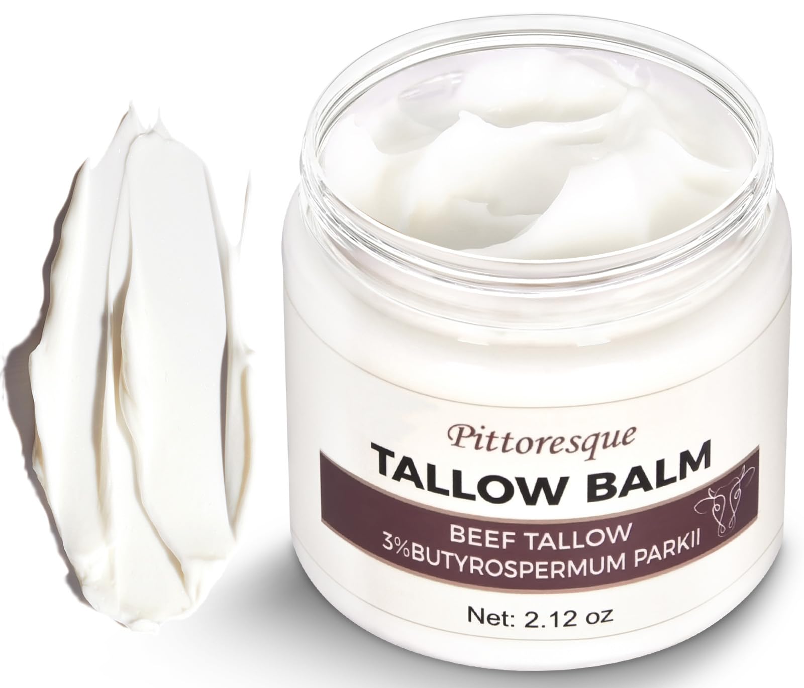 Beef Tallow,Nourishing Tallow Balm 2.12oz Rich Moisturizer for Face and Body Care