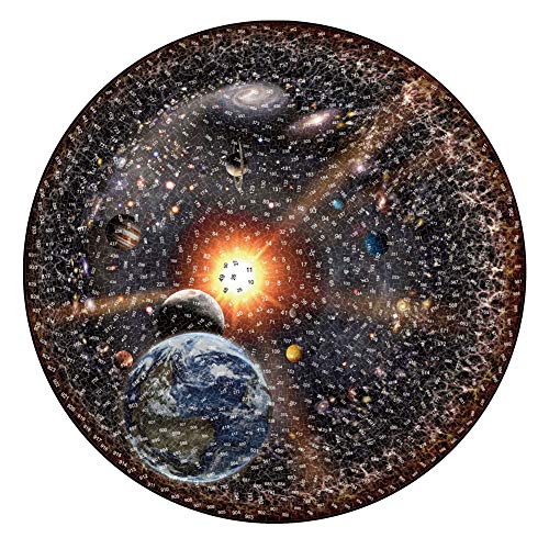 Rongchuang 1000 Pieces Round Jigsaw Puzzles Moon and Earth Puzzle,Adults Decompression Toys Puzzle for Home Decoration Cover