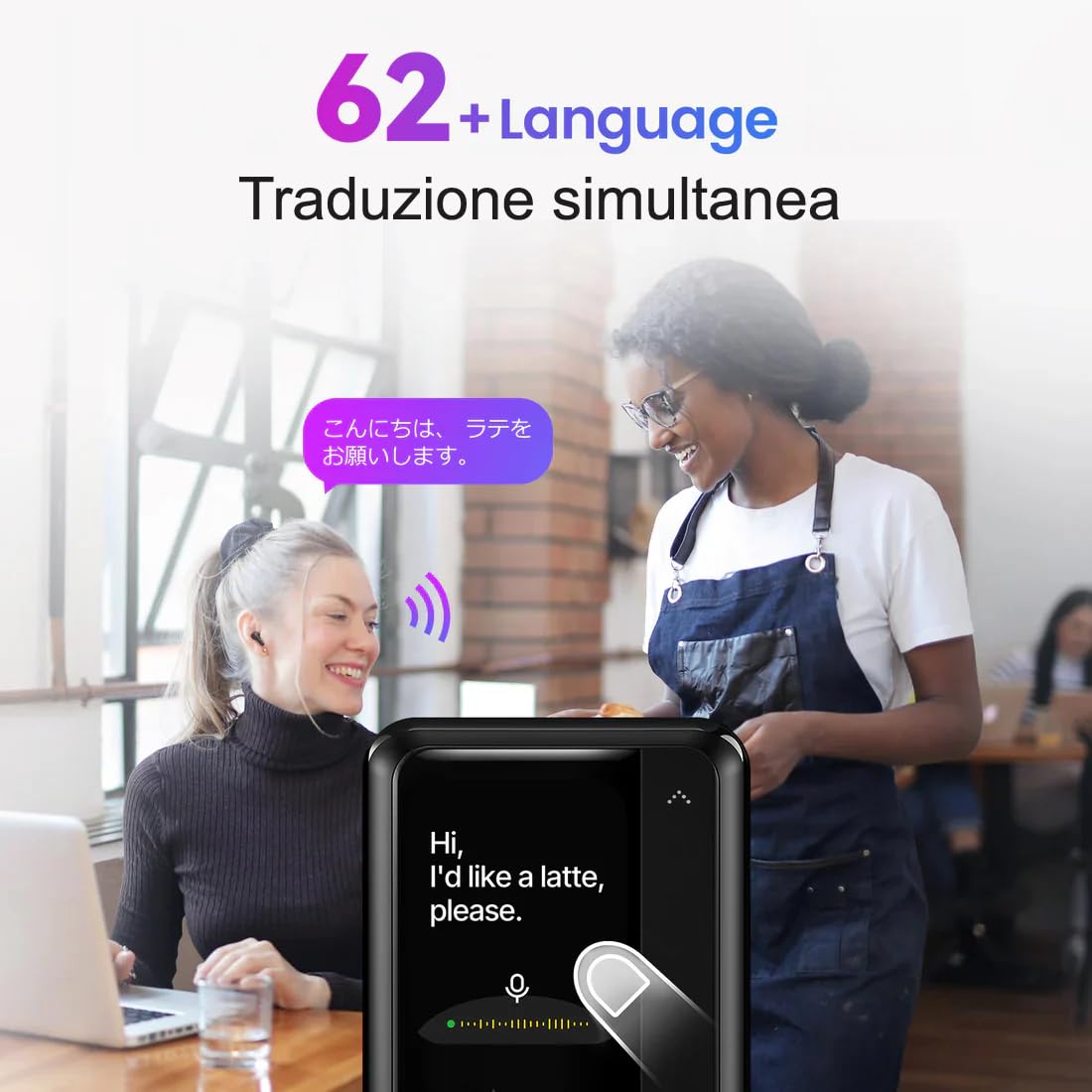 Écouteurs sans Fil TWS AI Smart Ikko Active Buds : Casque avec Annulation du Bruit, Connexion Bluetooth,Fonction traducteur instantané,4G Double sim, WiFi,jusqu'à 30 Heures d'autonomie,ChatGPT