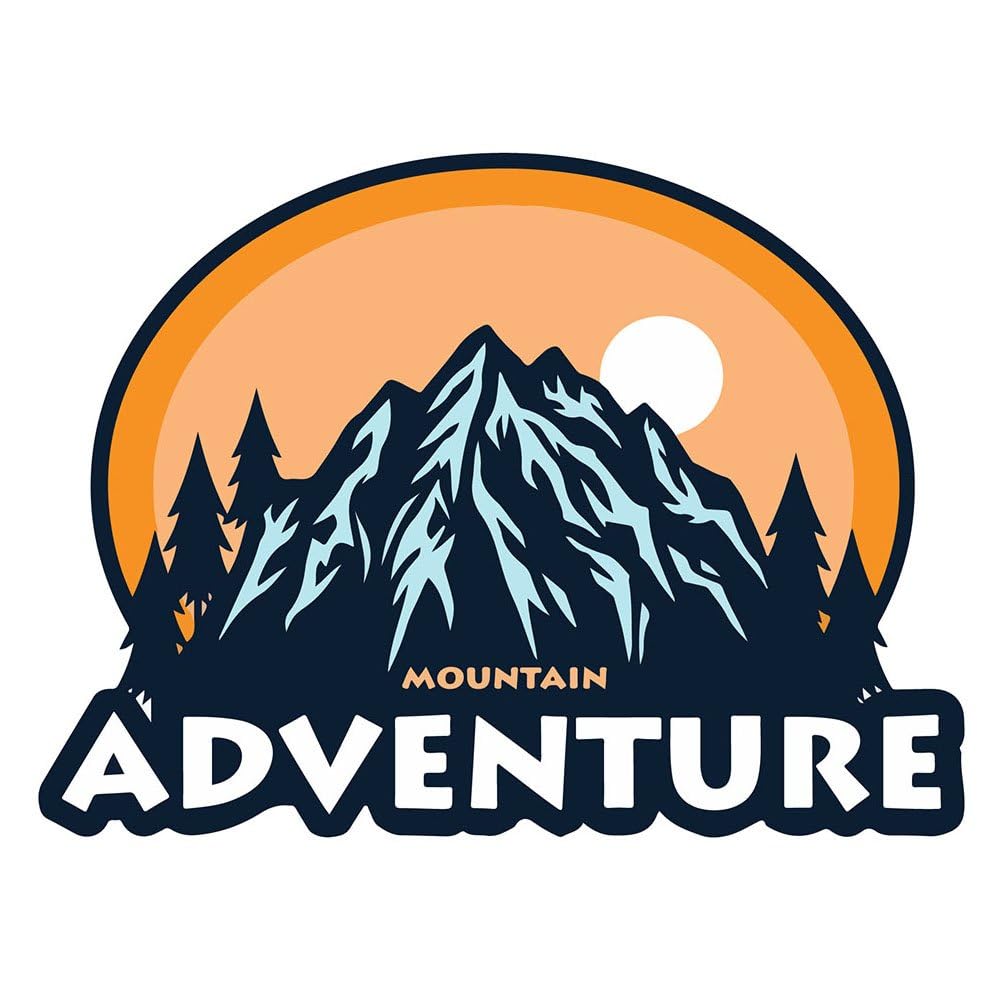 SOLDOUT Mountain Adventure Camping Decal PVC Car Windows Sticker Vinyl Decals Automobile Accessories (14.6cmx10.7cm)