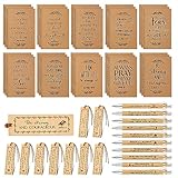 Fuutreo 90 Stück christliche Geschenke, Großpackung mit 30 Bibelversen, Notizbuch, 30 Bambus-Kugelschreiber, 30 religiöse Lesezeichen, christlicher Notizblock, Gebetstagebuch, Weihnachten, religiöse