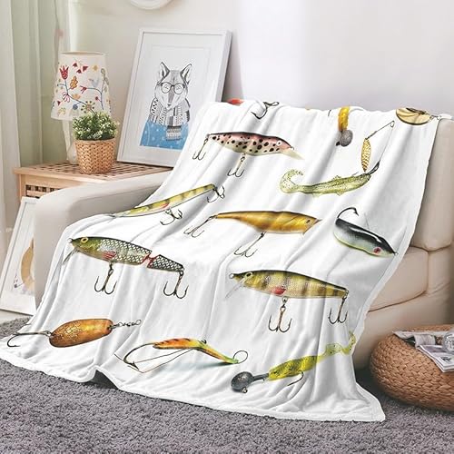 EHOMERY Kuscheldecke Queen Decken Schlafzimmer Kuscheldecke Lustig Große Decke Köder Klimaanlagen-Decke Dekorative Weiche Kuscheldecken 150x100cm