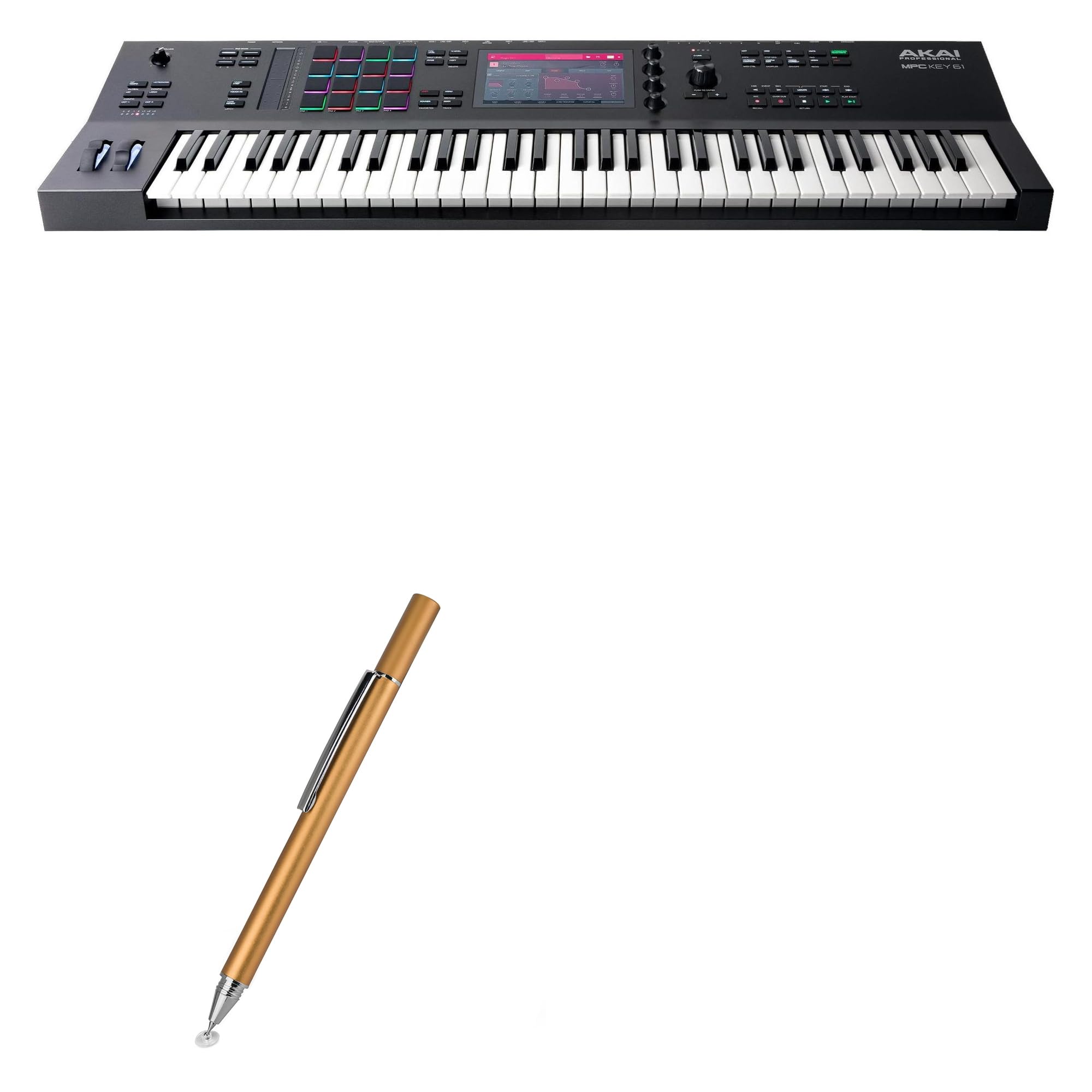 BoxWave Stylus Pen Compatible with Akai MPC Key 61 - FineTouch Capacitive Stylus, Super Precise Stylus Pen - Champagne Gold