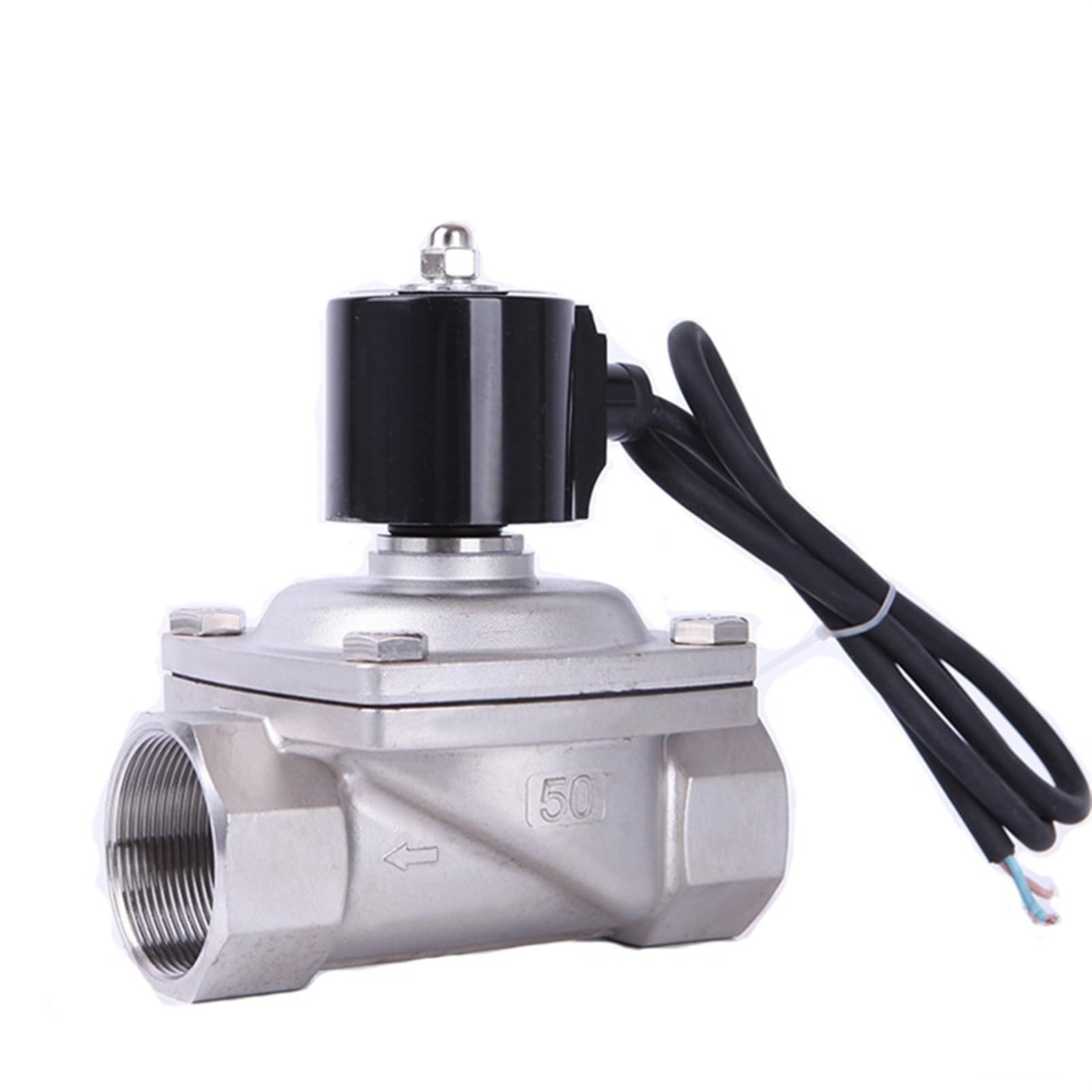 Podwodny zawór elektromagnetyczny ze stali nierdzewnej normalnie zamknięty — 220 V AC, 24 V DC, 12 V DC (BSP, G, NPT)(2A-15B AC220V)