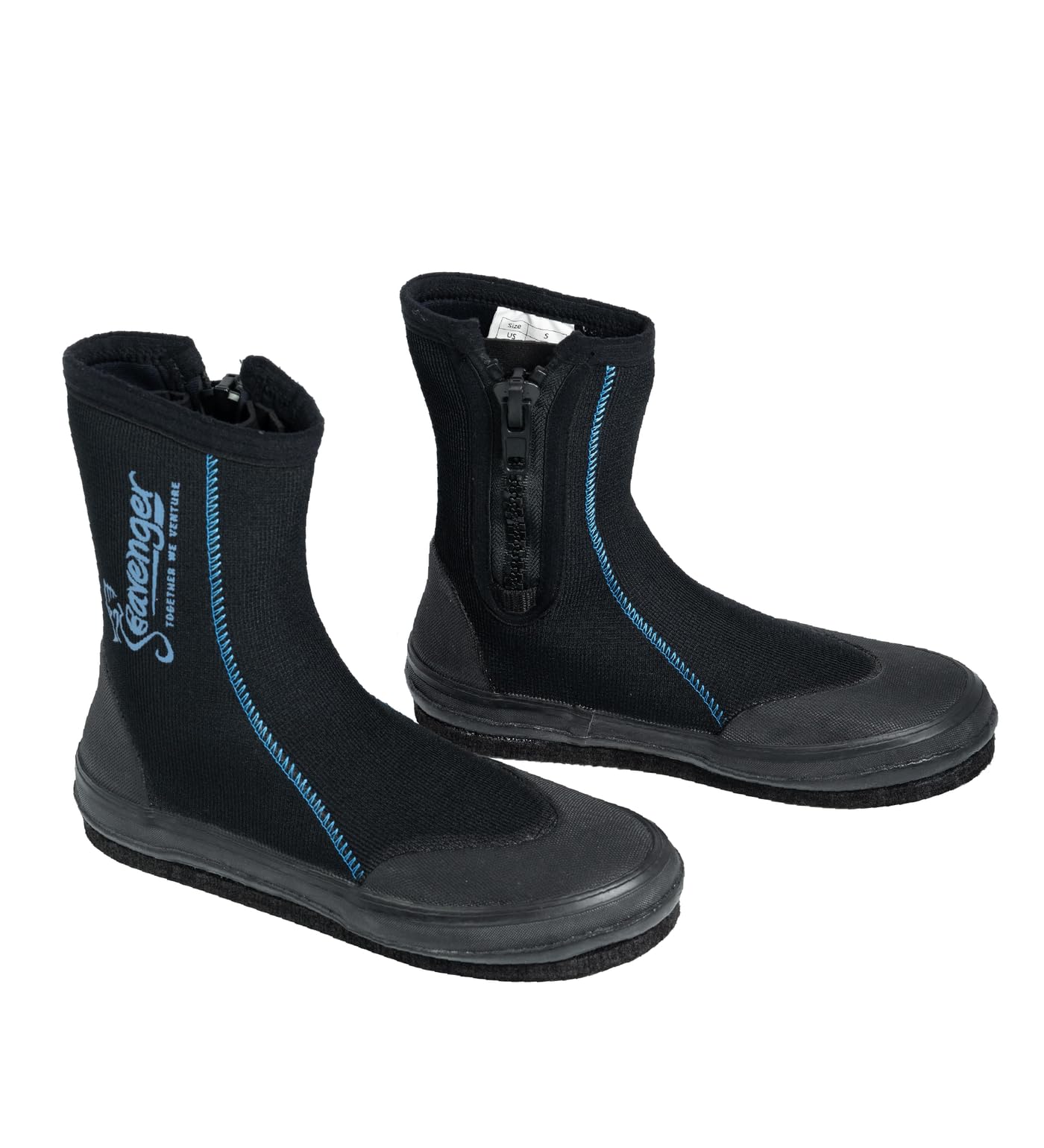 Seavenger Asteria 3mm Felt Sole Neoprene High Top Water Bootie (Light Blue, Size 12)