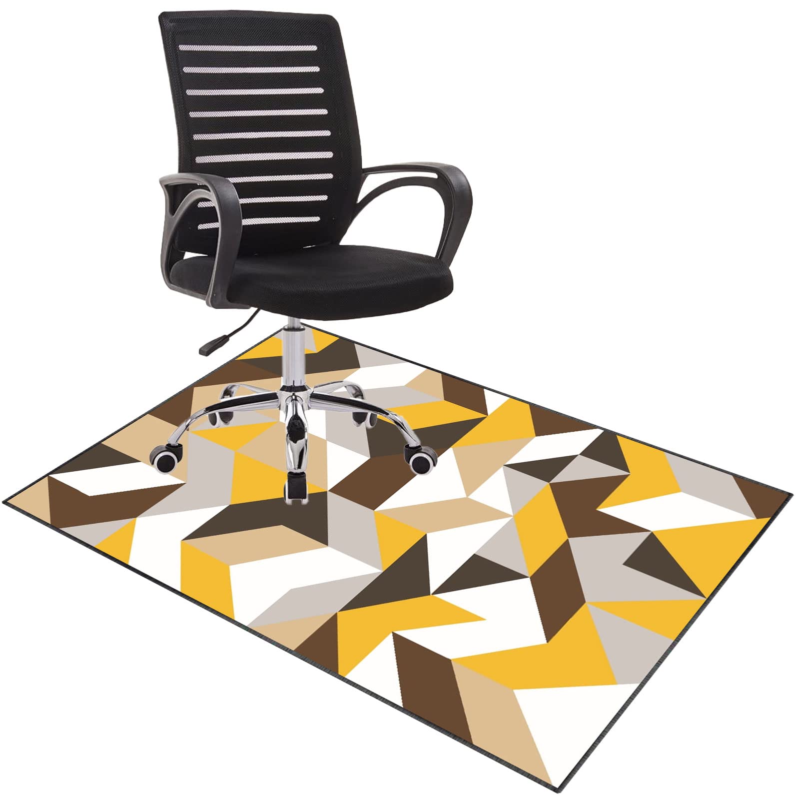 EYZO Office Chair Mat For Hardwood and Carpeted Floors - Protector Mat For Desk, Computer and Gaming Chairs - 100 × 120 cm