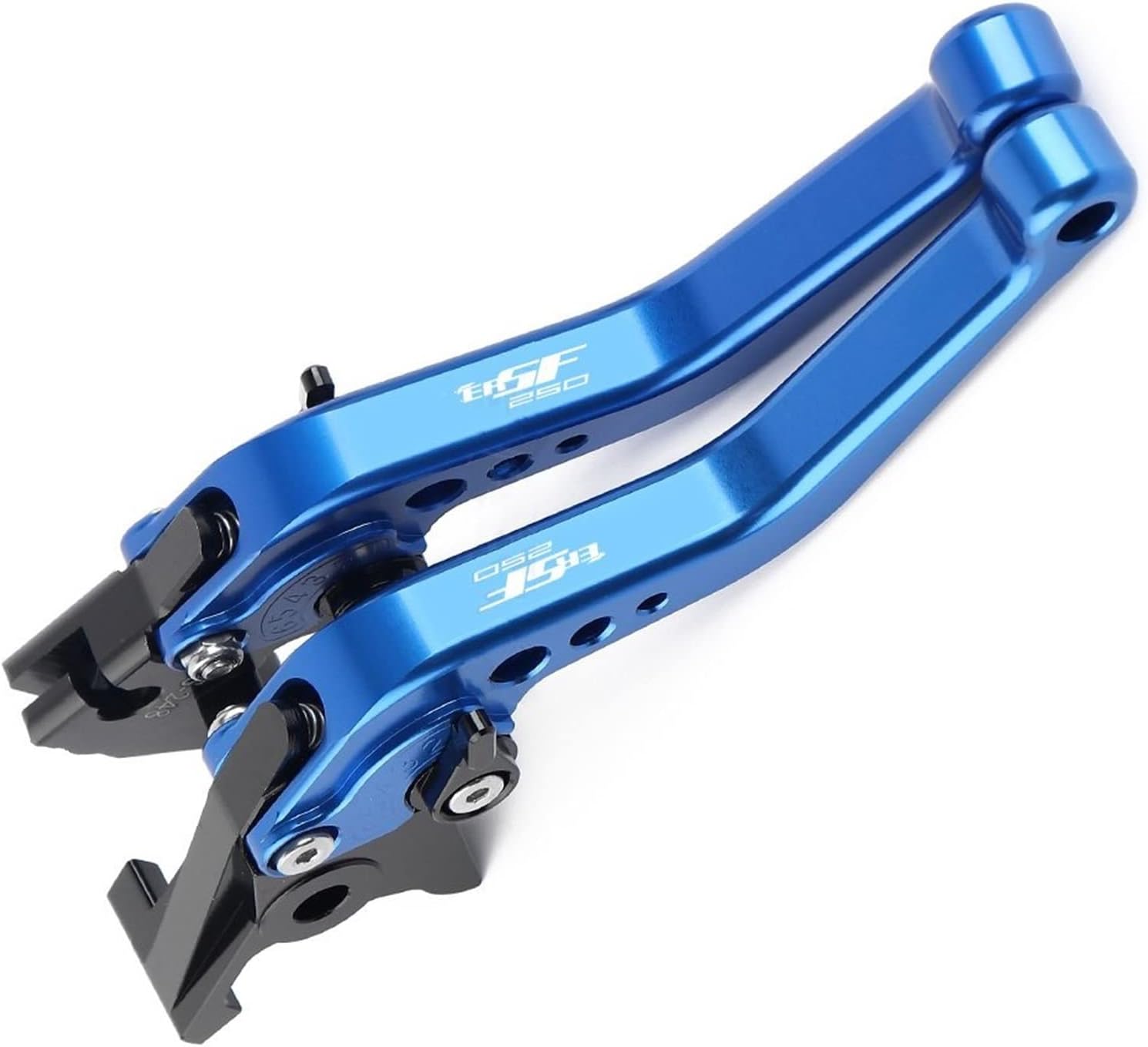 Palancas Manillar para Suzuki GIXXER 250 SF 2020 2021 Accesorios de motocicleta CNC Palancas de embrague de freno cortas ajustables (color azul,