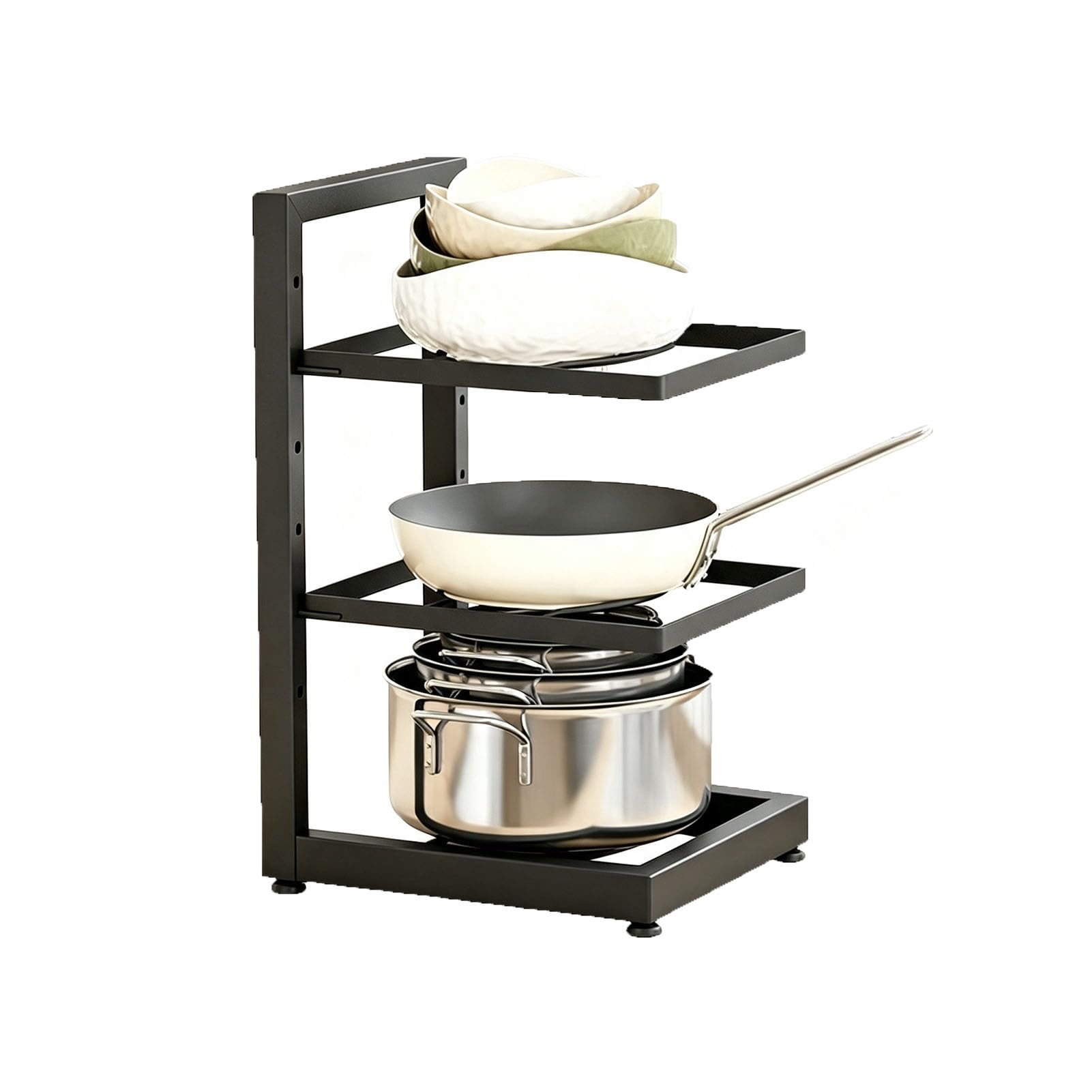 Organizzatore di Pentole,Supporto Porta Stoviglie da Cucina | Portaoggetti per La Conservazione Della Cucina Adatto a Pentole, Padelle, per L'organizzazione Della Cucina Domestica