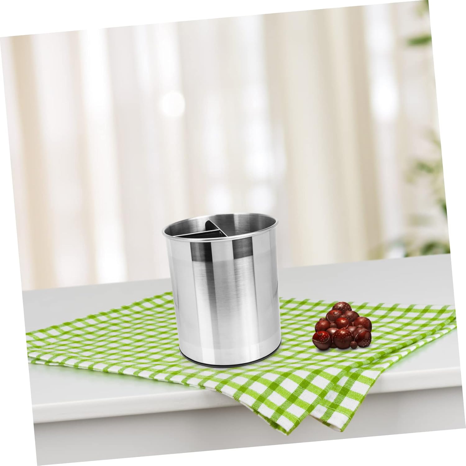 Desktop Rotary Utensil Storage Bucket Stainless Steel Organizer with Multi Design for Home Kitchen Office Simple and Practical Storage