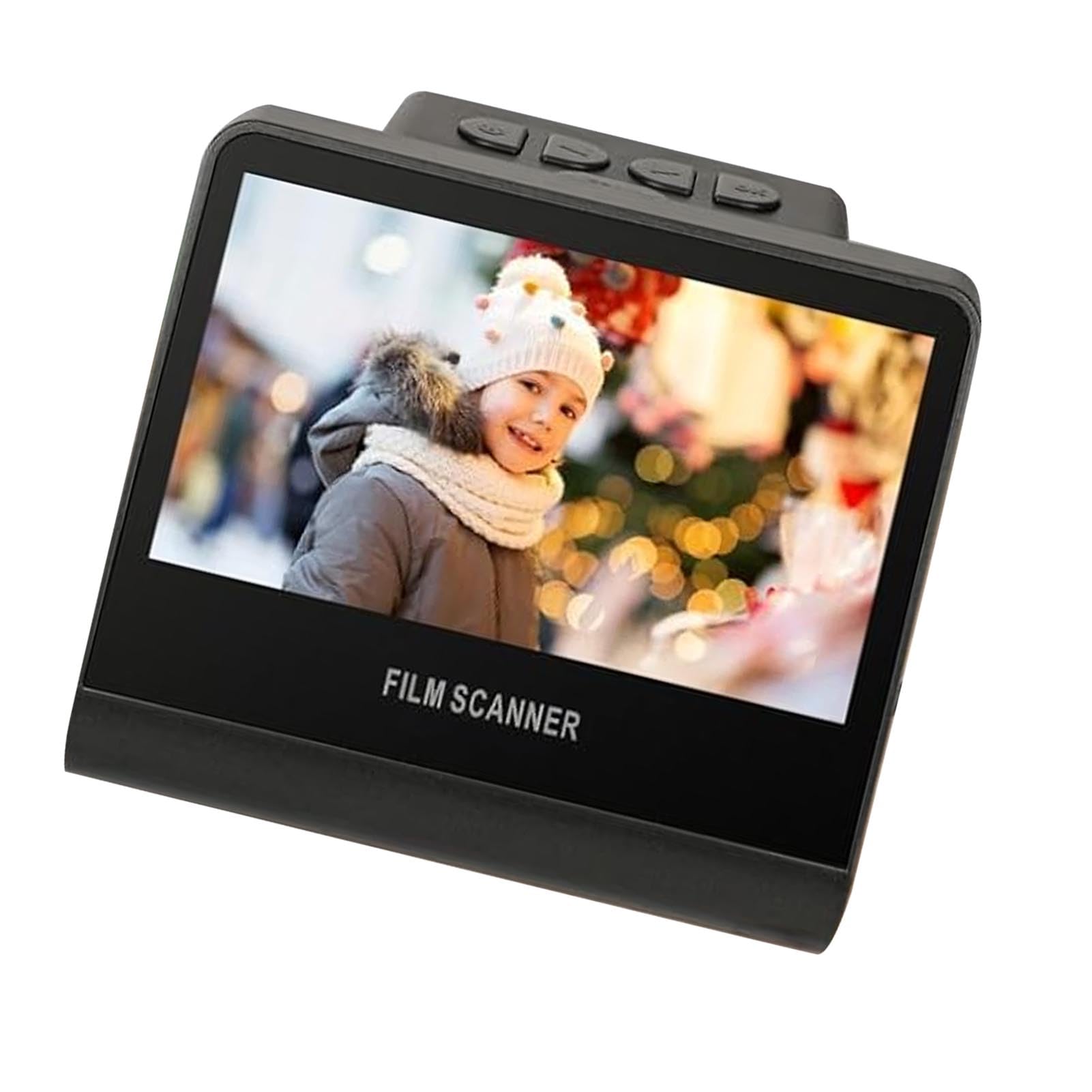 Scanner per Pellicole Digitali, Converte i Negativi di Diapositive di Pellicole da 35 Mm 126 110 e Super 8 in Foto Digitali JPG, Risoluzione 22 MP, Schermo LCD da 5 Pollici, con Memoria