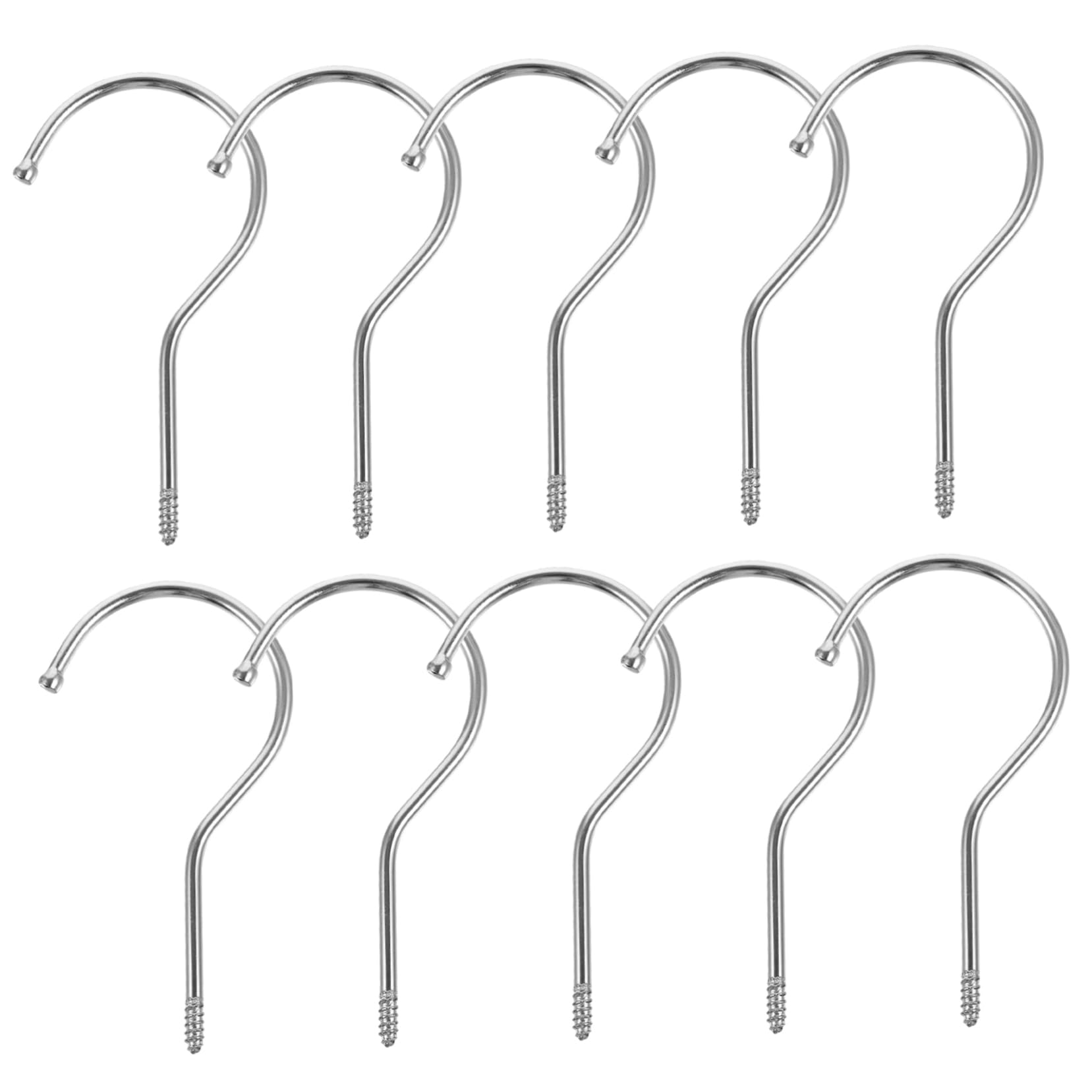 TOGEVAL DIY Hanger Hooks Multipurpose Screw Hook Screw Type Hooks Screw Ceiling Hooks for Hanger Pants Hangers Space Saving