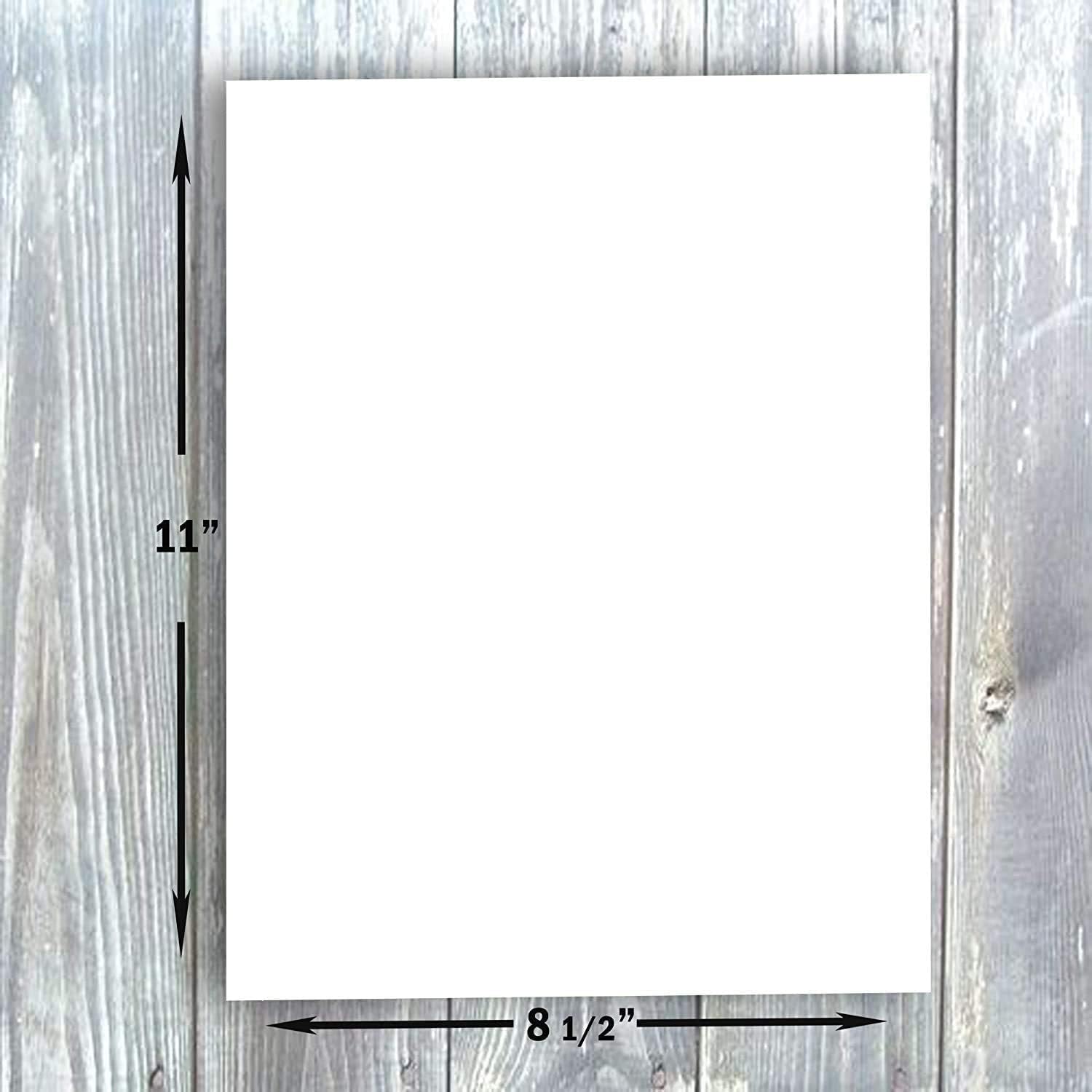 Hamilco Cartulina blanca brillante para álbumes de recortes, papel vitela, cubierta de 77 libras, 8.5 x 11 pulgadas, paquete de 50