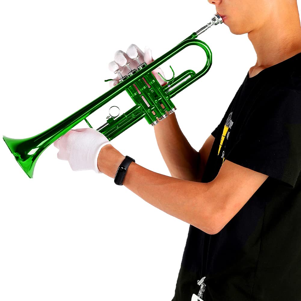 Standard Trompeten Set, Musik Blasinstrument, Messing Trompete mit Assistant Tools Set für Anfänger, Profis, Musikunterricht, Proben, Konzerte