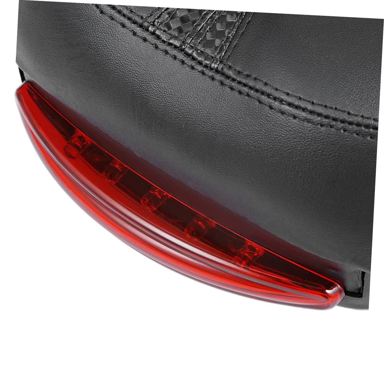 Yardwe de et pour Extérieur Chocs Intégrée Usage Les Lumière Selle Confortable en Cuir Noir avec Protection Vélo VTT sur