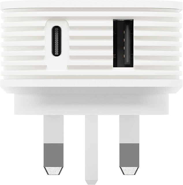 Juice 20 Watt Plug To Super Charge Your iPhone 13 and iPhone 12 | USB A and C Dual Port To Fast Charge Smartphones and Tablets | Power Delivery | Compact Design with Sure Grip Technology