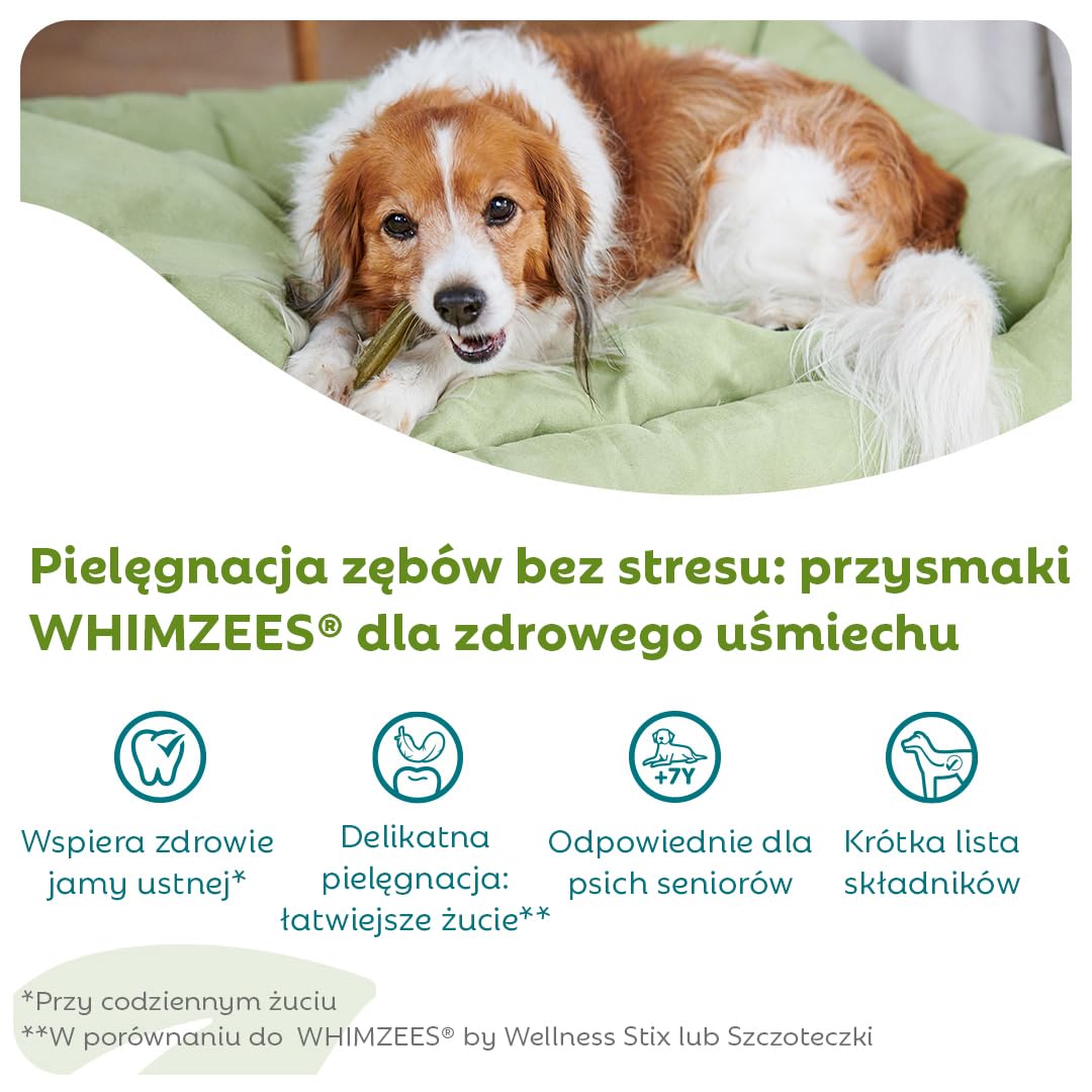 WHIMZEES Soft Stix XS, 56 Sztuk – Rozmiar XS, Gryzaki Dentystyczne dla Bardzo Małych Psów, Naturalne, Bezzbożowe, Bez Dodatku Cukru
