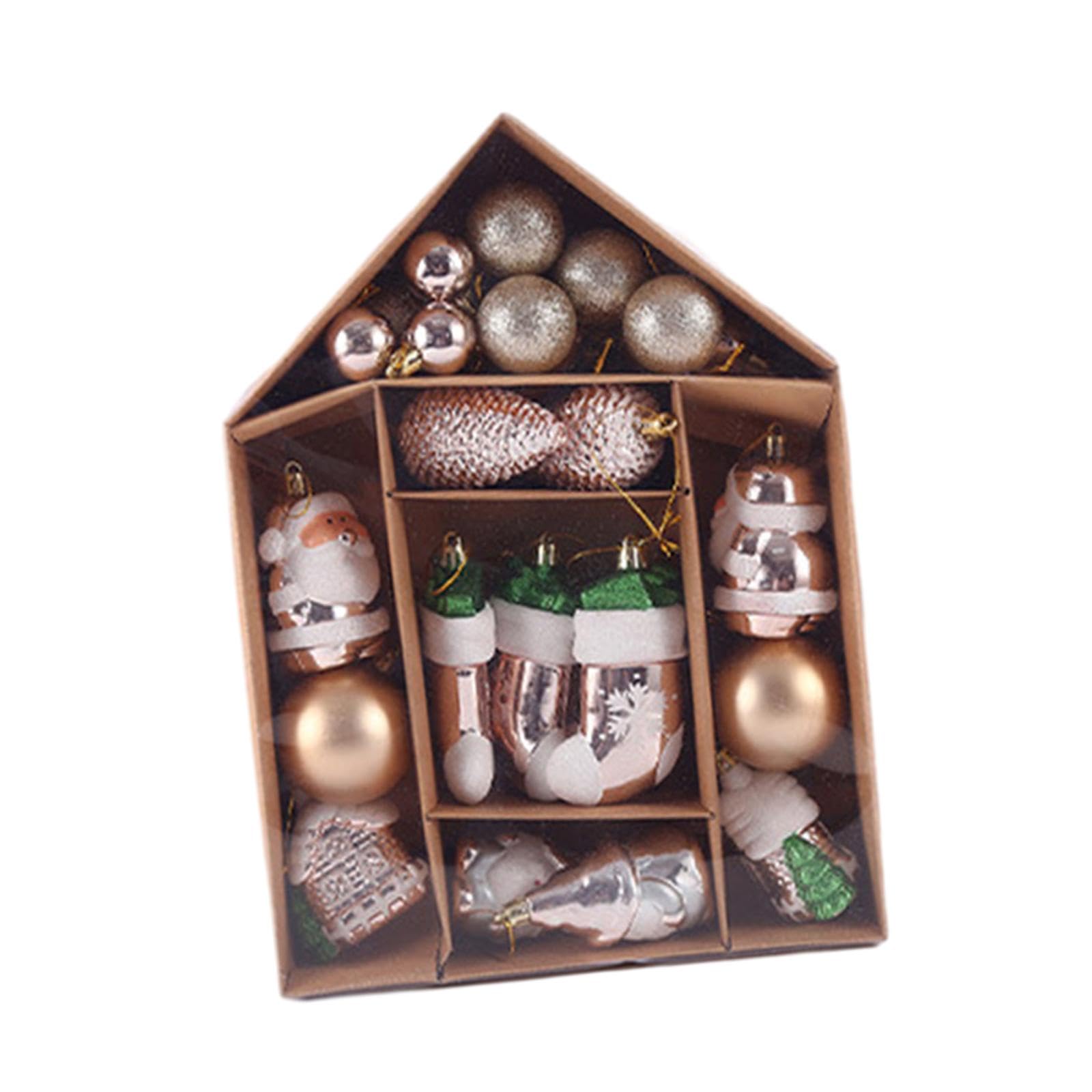 Oshhni Weihnachtskugeln, Ornamente, Weihnachtsbaumdekoration, Anhänger, Weihnachtskugeln, große Menge für Partygeschenke, Festliche Winterfeiertage auf der, Champagner-Weihnachtsmann-Set