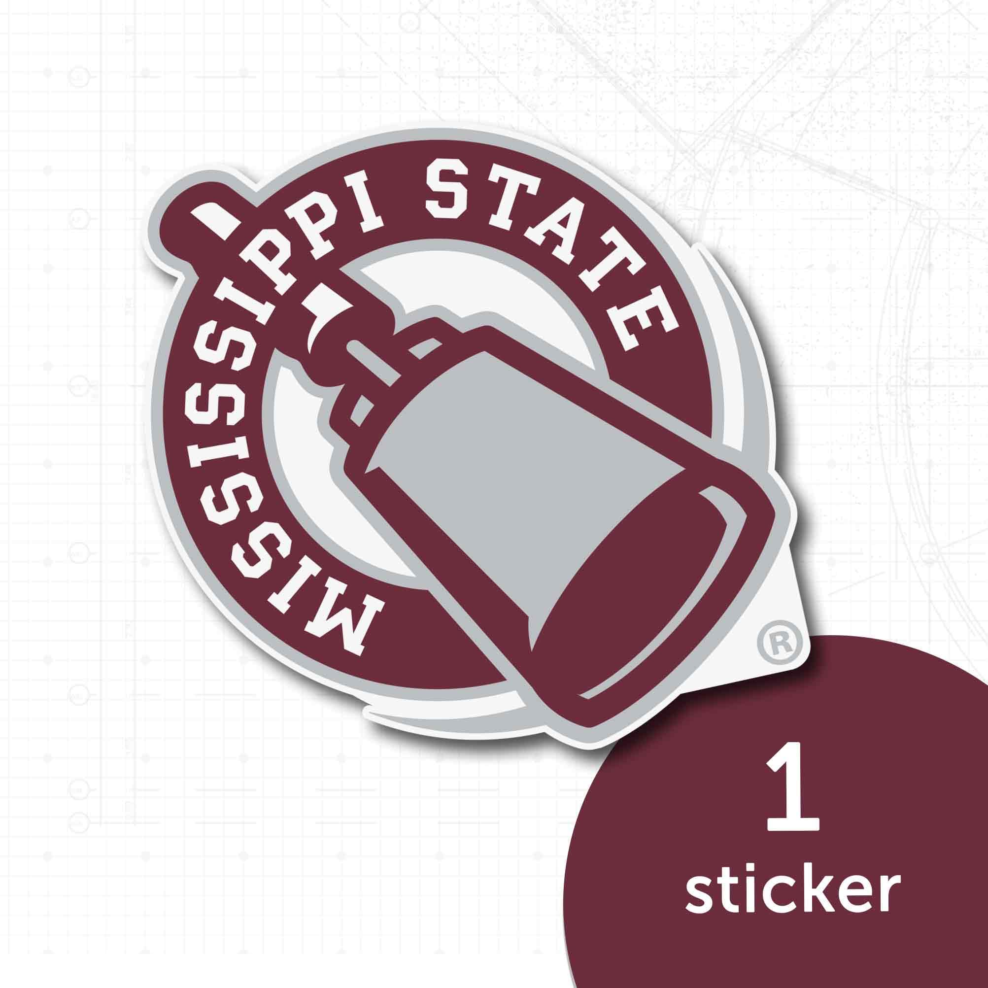 Mississippi State Bulldogs 15" Vinyl Decal Sticker - Hail State Logo For Car, Laptop, Water Bottle - View #11