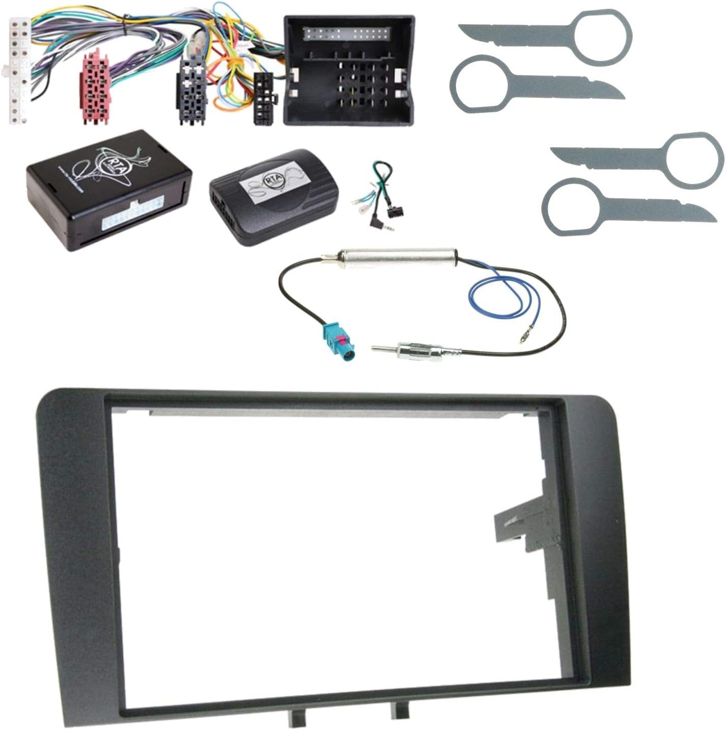 Audi A3 8p Radio Umbau Auf Doppel Din Autoradio Einbauset für Audi A3 8P 8PA ab 2007 2-DIN Doppel Radioblende
