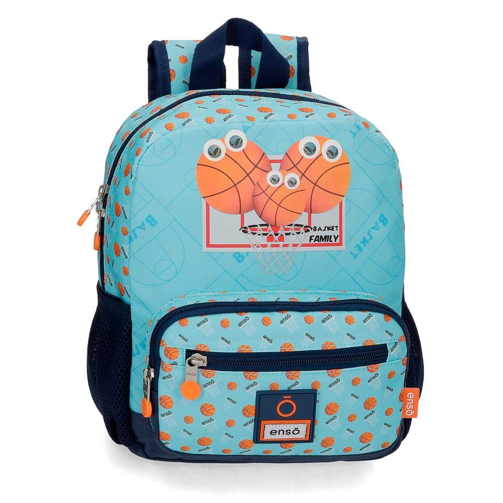 Enso Basket Family Mochila Preescolar 28cm, Niños, Azul, 23x28x10 cms