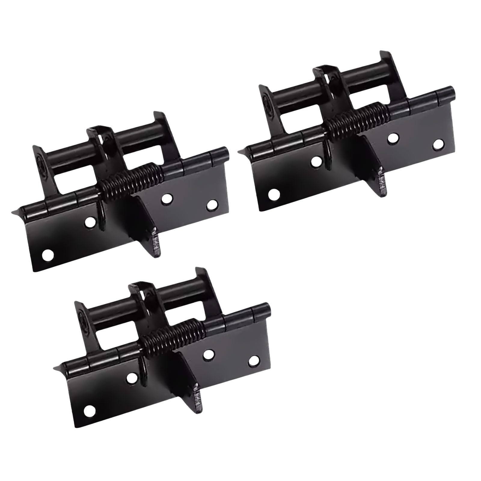 Jazuaiao Black 3Pcs Closing Spring Door Hinge 90 Degree Positioning Automatic Door Hinge Hardware For Wood Cabinet Accessory