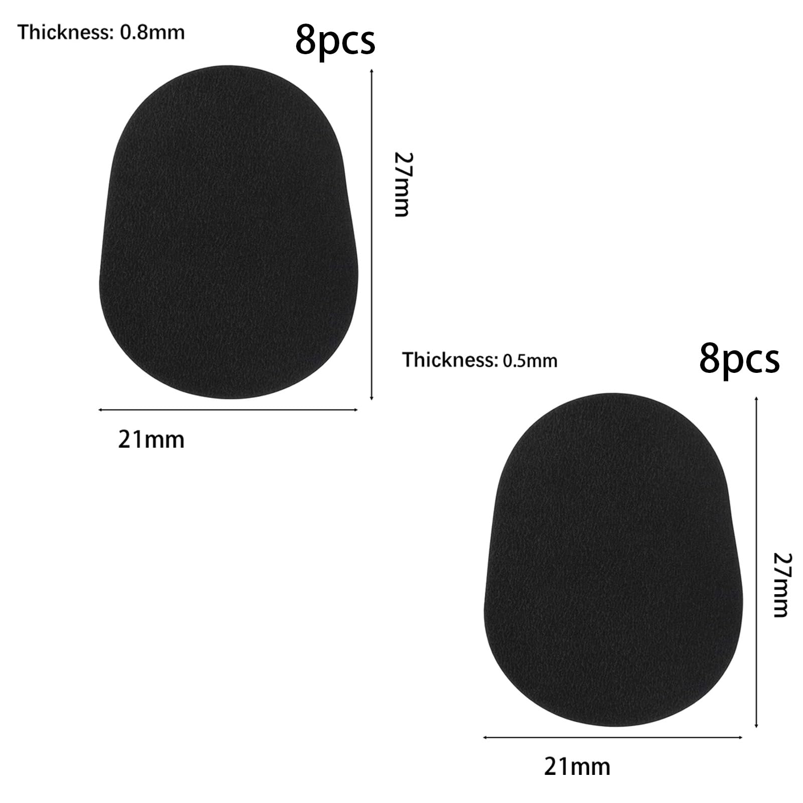 16 Stück Mundstückkissen, Bissgummi Klarinette, 0.5mm&0.8mm Alt-Tenor-Saxophon-Klarinette-Mundstück-Kissen, für Anfänger, Saxophone und Klarinetten (Schwarz)