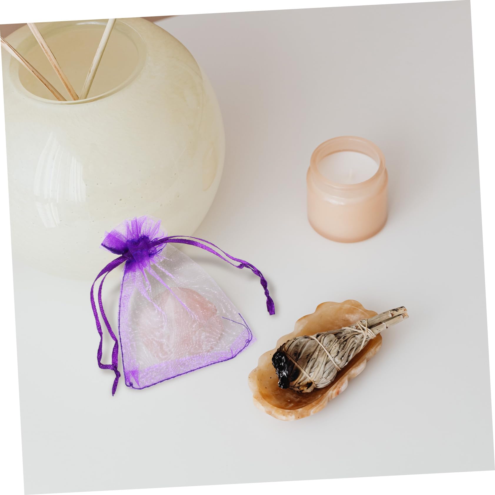 PRETYZOOM 300 Pz Borsa morbida borse a rete viola sacchetti di profumo vuoti Sacchetti profumati sacchetti di lavanda astuccio decorativo alla lavanda bustine di bustine di