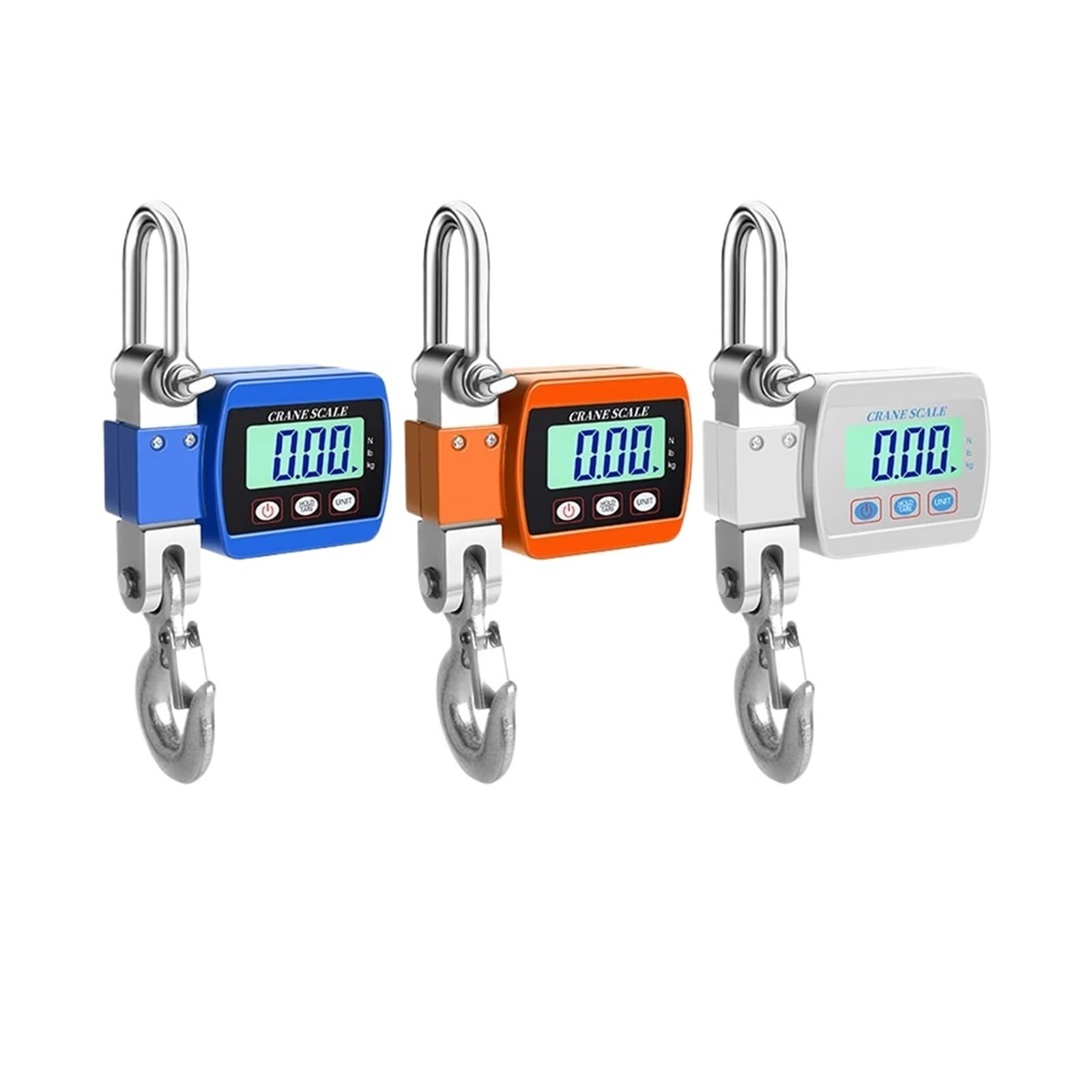 0.05-500kg LCD cyfrowa waga dźwigowa przenośna przemysłowa elektroniczna Heavy Duty hak do zawieszania narzędzie ważenia,Dokładne ważenie(Silver)