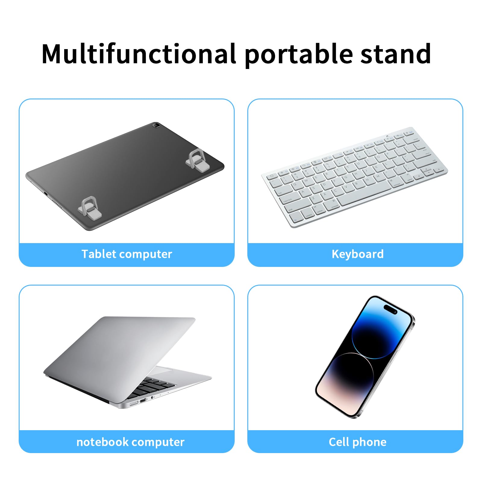 Alzatina Per Tastiera Portatile - Supporto Regolabile In Lega Di Zinco Con Base Antiscivolo - Foto 7