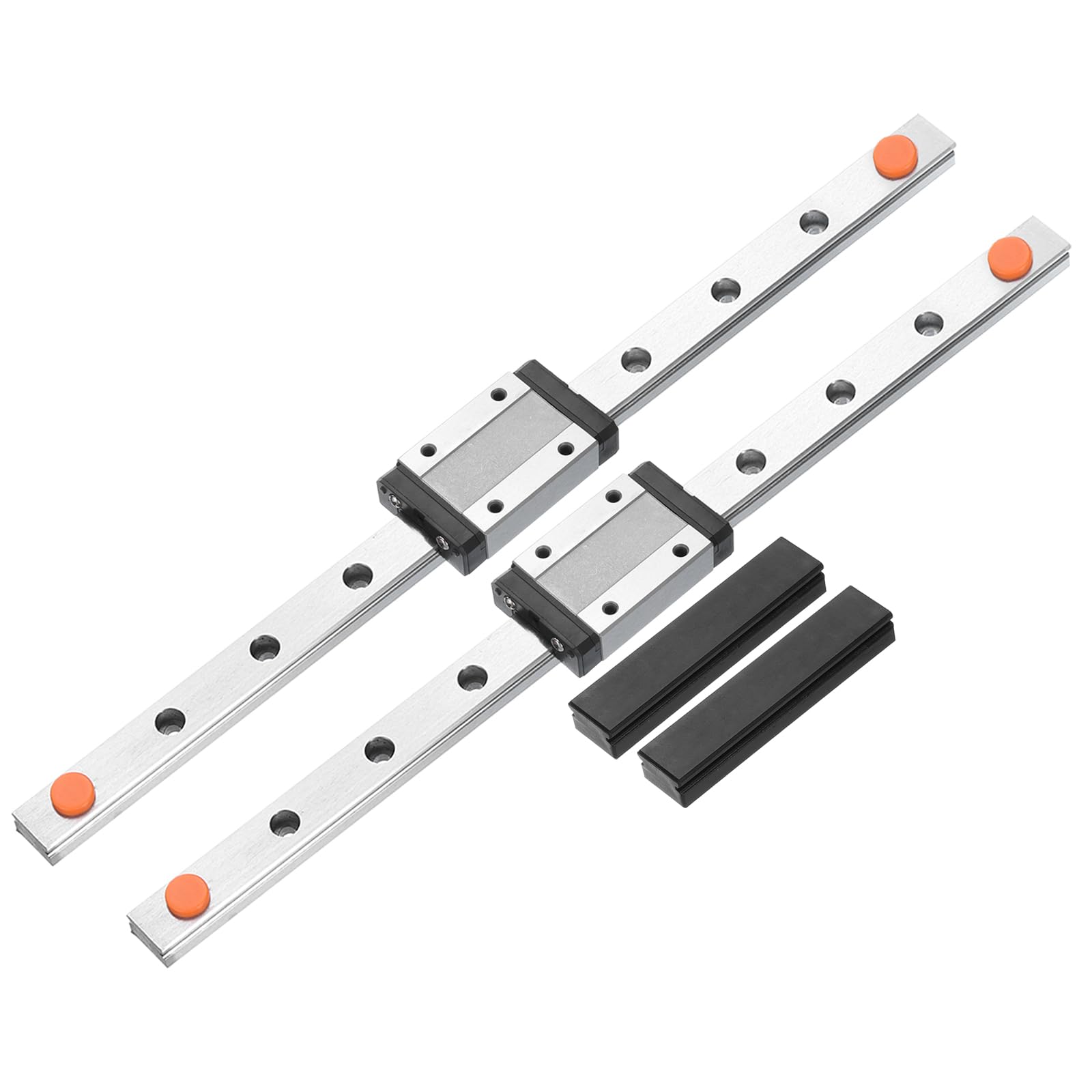 QUARKZMAN 2 Piezas MGN12 Guía Lineal De 250 Mm Para Impresoras 3D Negro