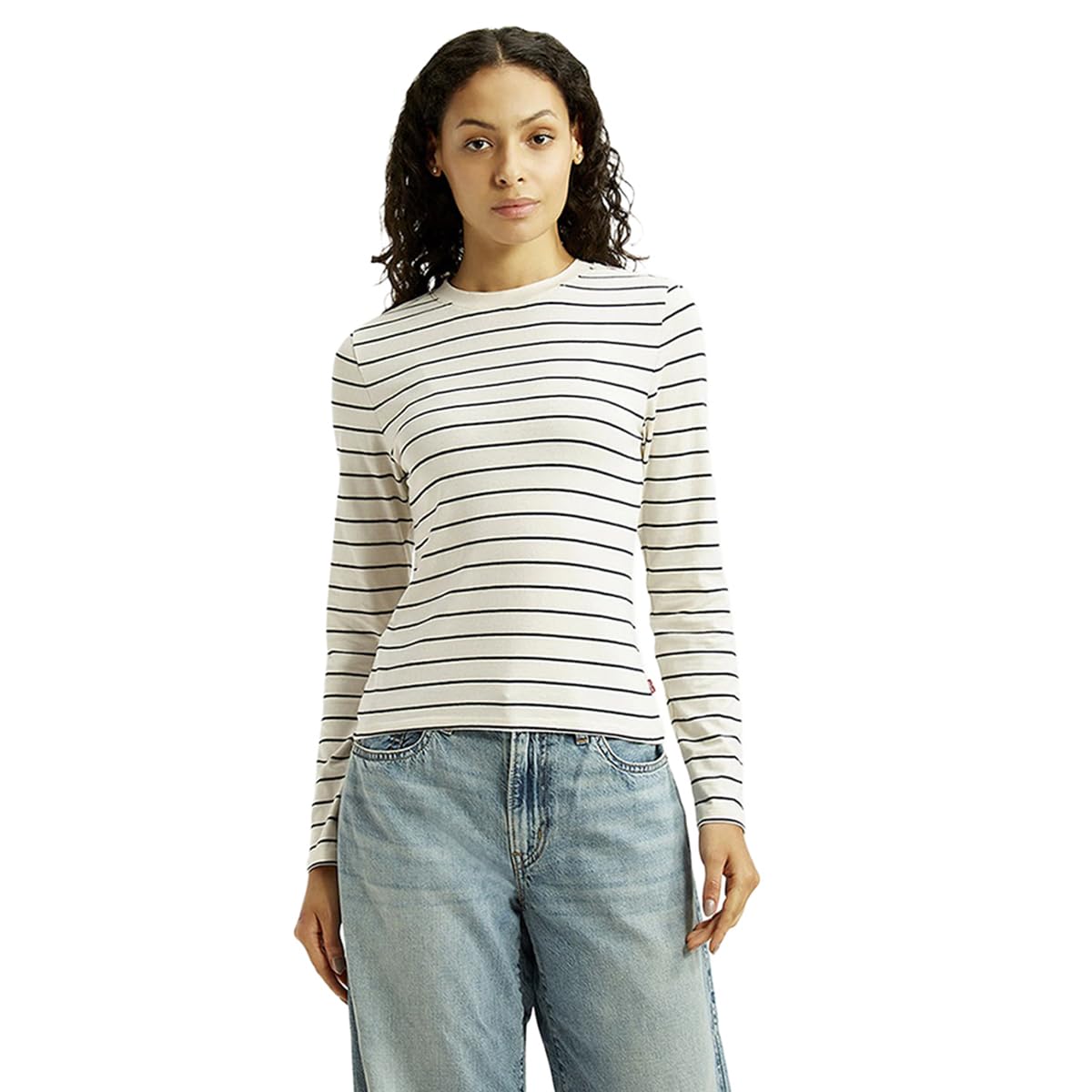 Levi's Women's Striped Fit Slim Fit T-Shirt in neutral