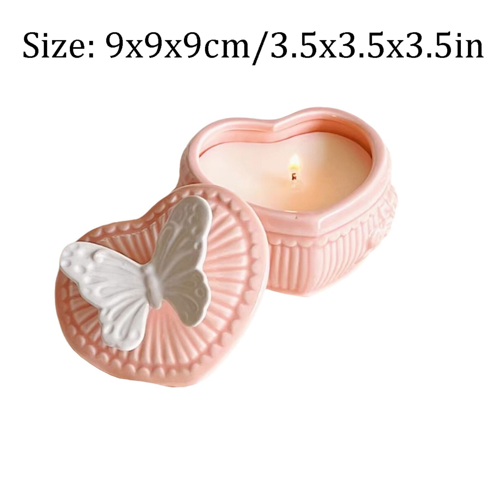 Compacto Velas de cerámica, velas perfumadas for mujer, de larga duración, hechas con cera de soja y aceites esenciales, decoración elegante for el hogar no es picante(Gardenia)
